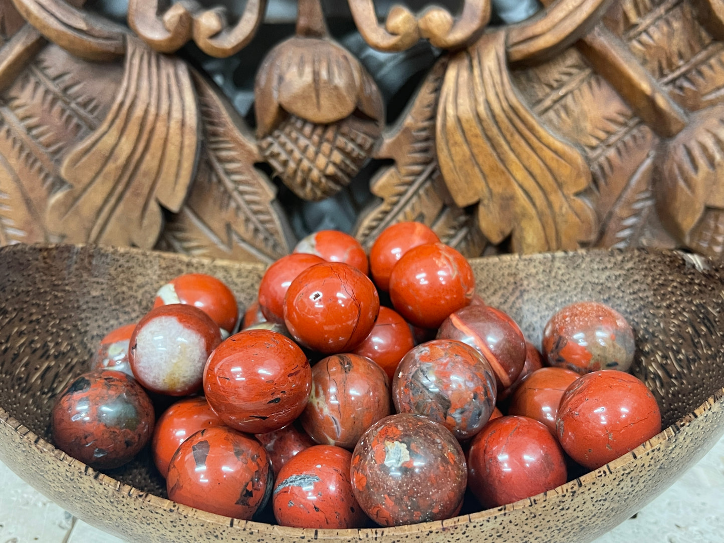 Red Jasper Spheres