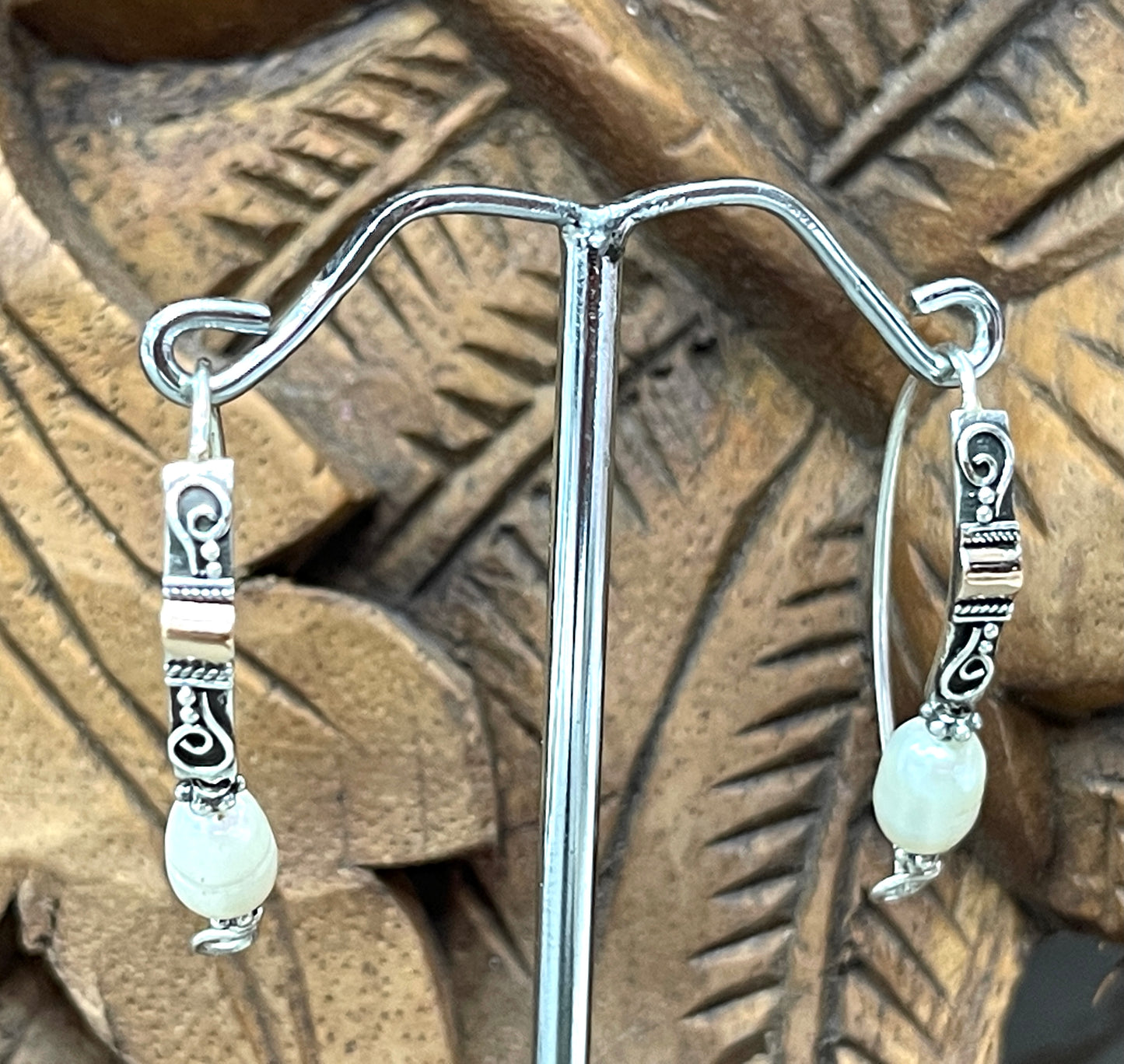 Balinese Silver & Gold Earrings