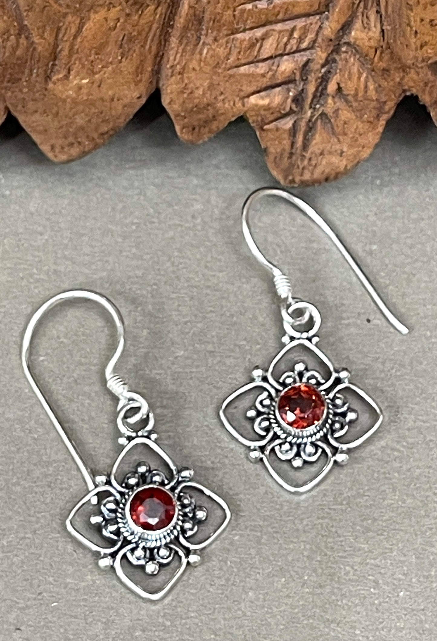 Balinese Filigree Earrings | 4 Stones