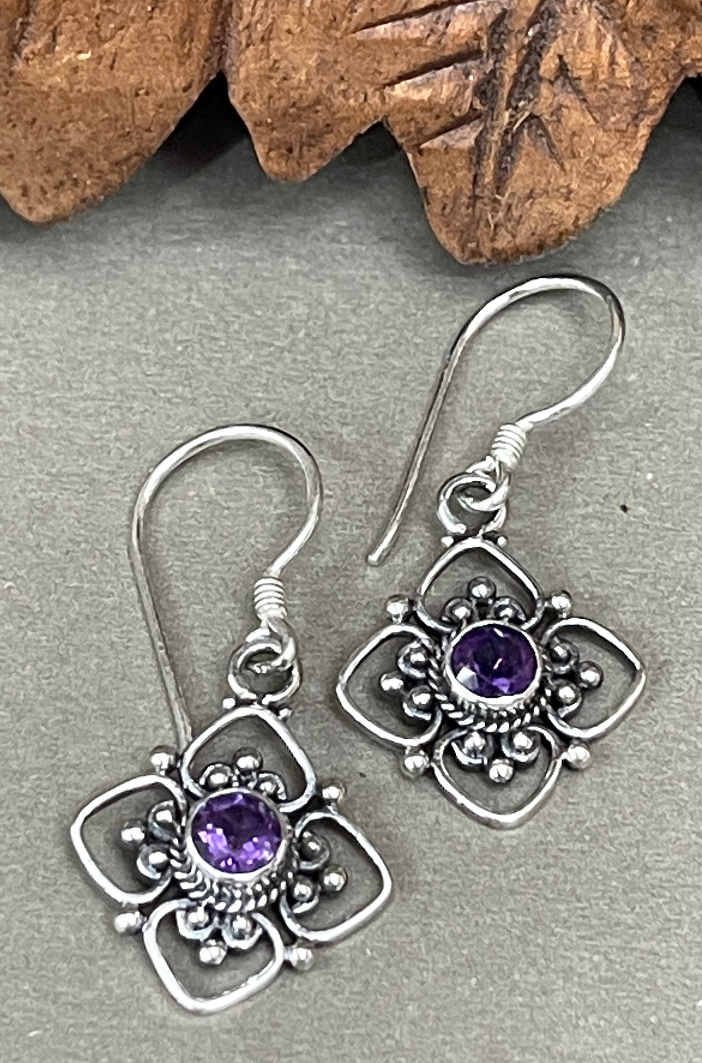 Balinese Filigree Earrings | 4 Stones