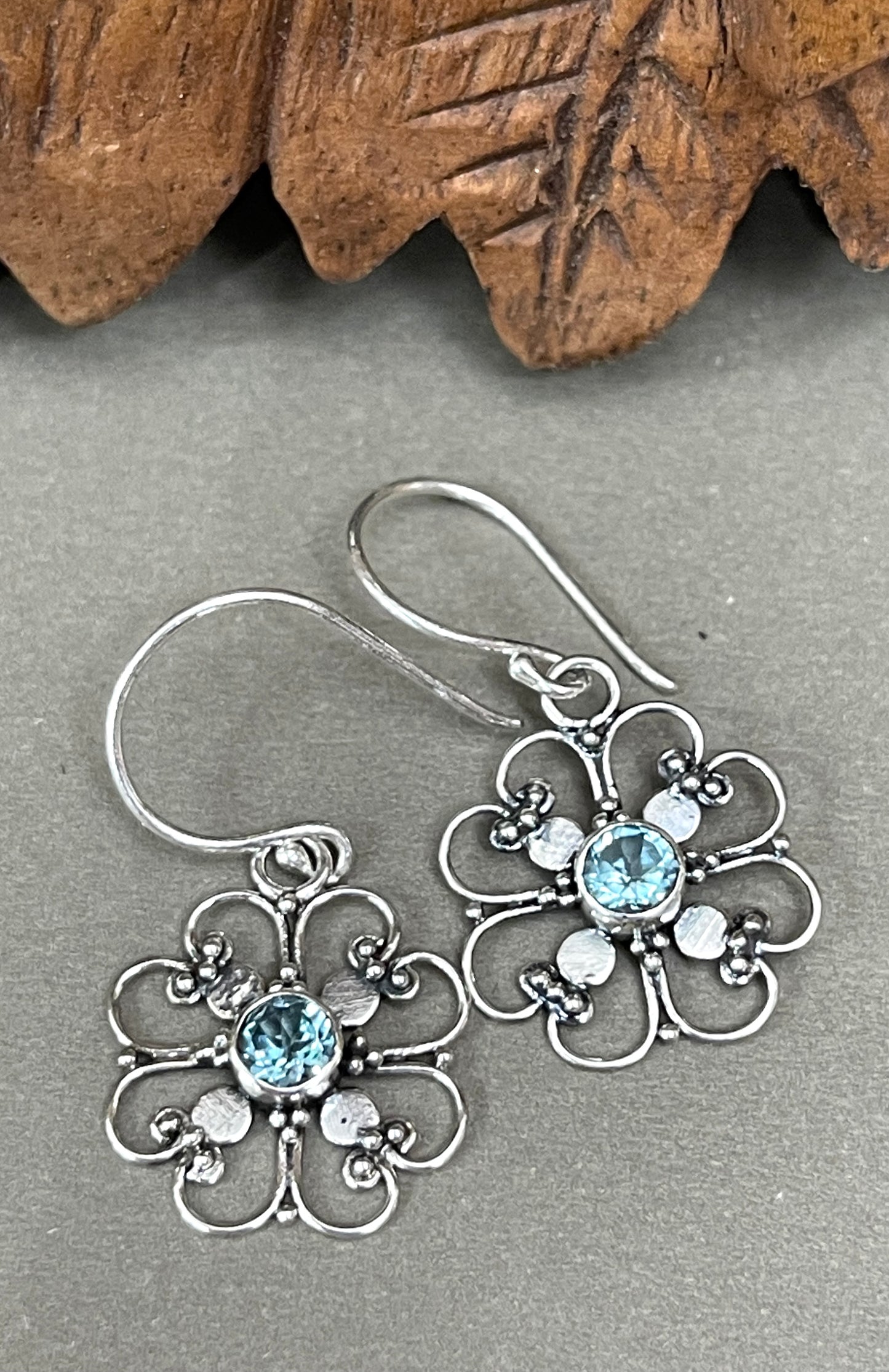 Balinese Flower Earrings | 5 Stones