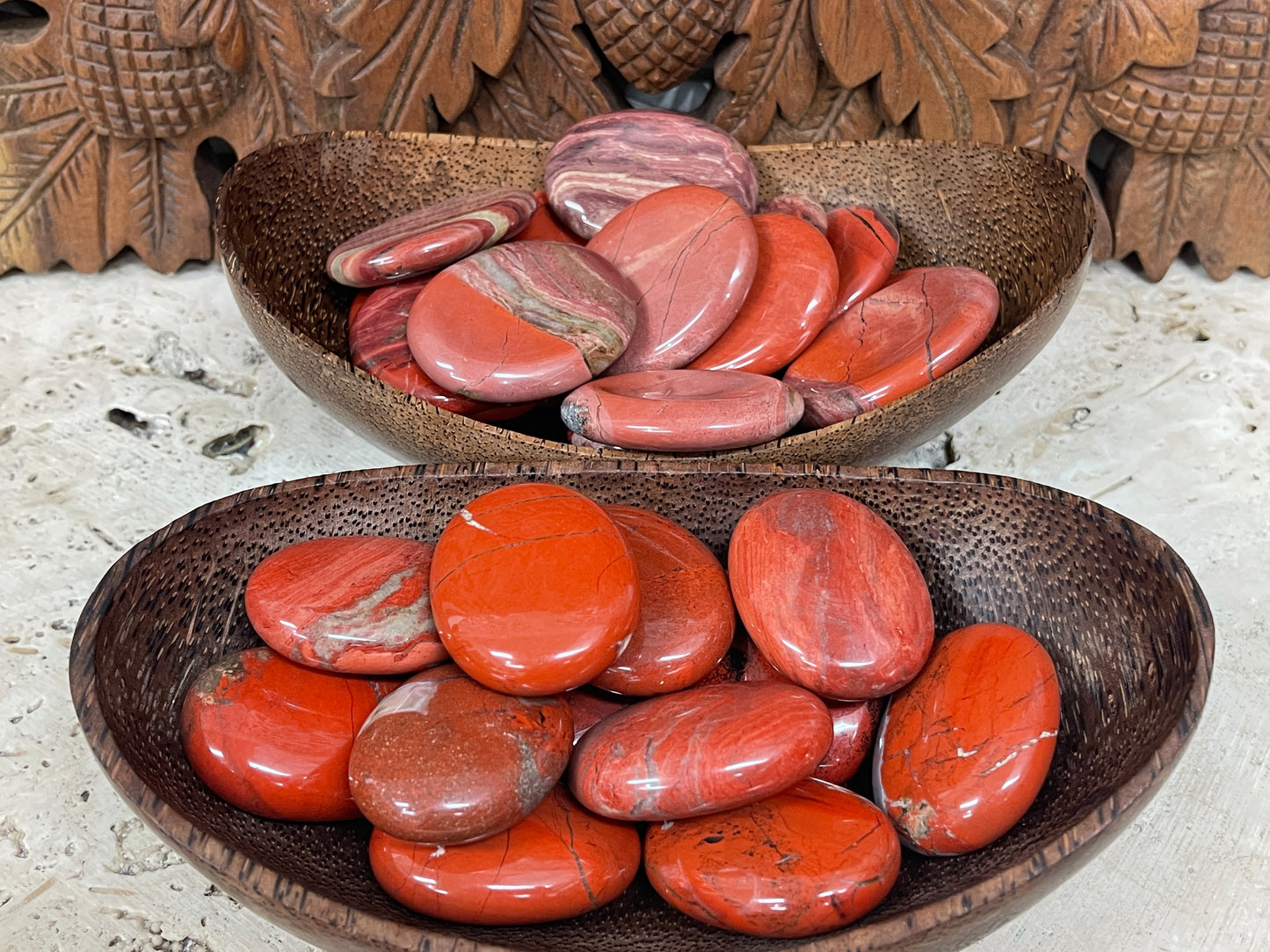 Red Jasper Palm Stones & Worry Stones