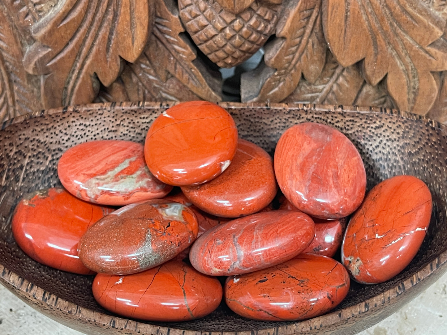 Red Jasper Palm Stones & Worry Stones