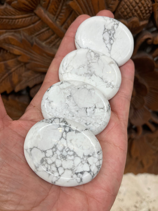 Howlite Palm Stones & Worry Stones