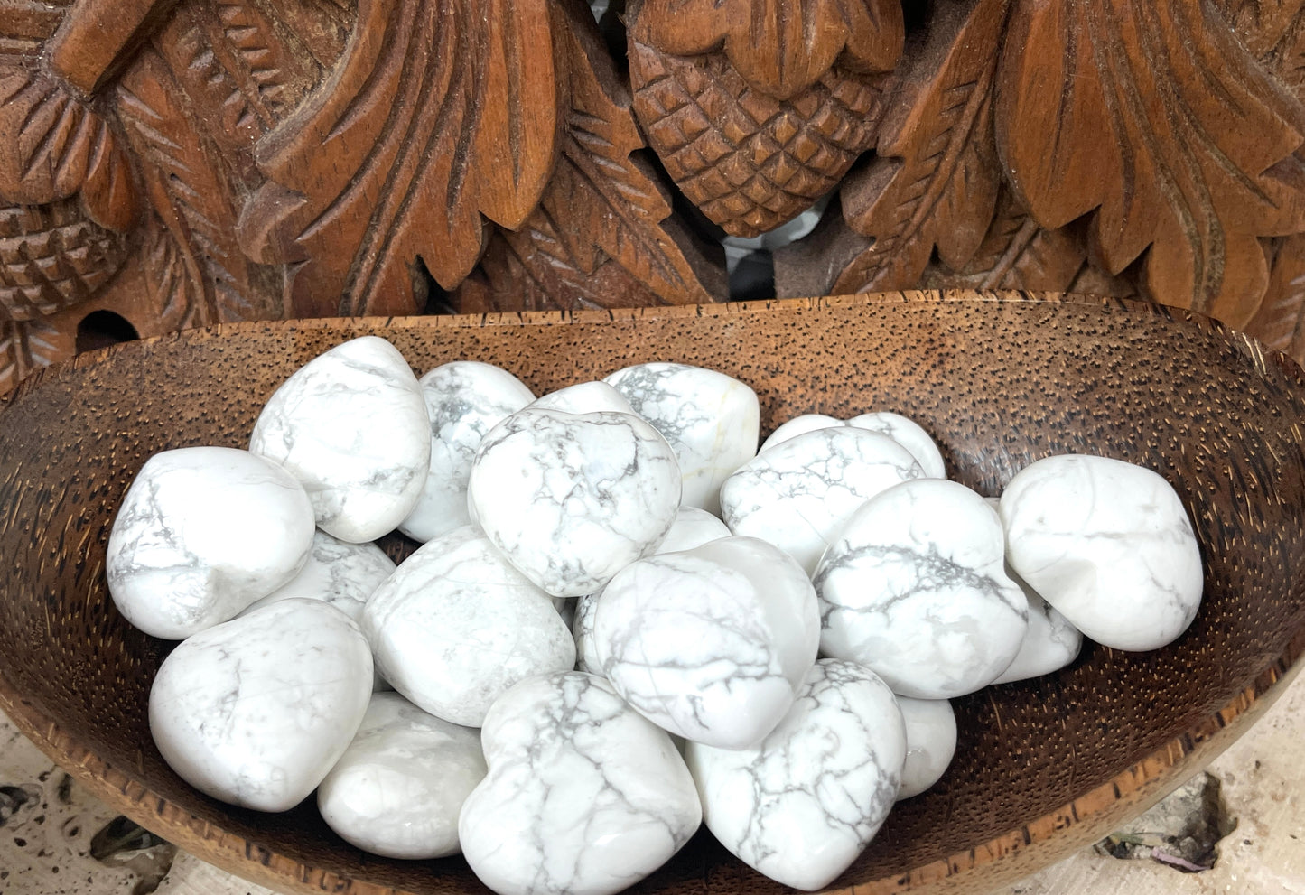 Howlite Hearts