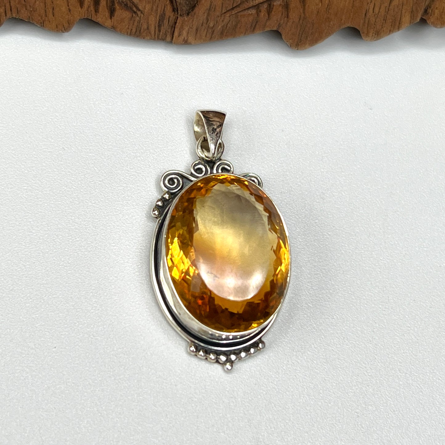 Natural Large Stone Citrine Pendants