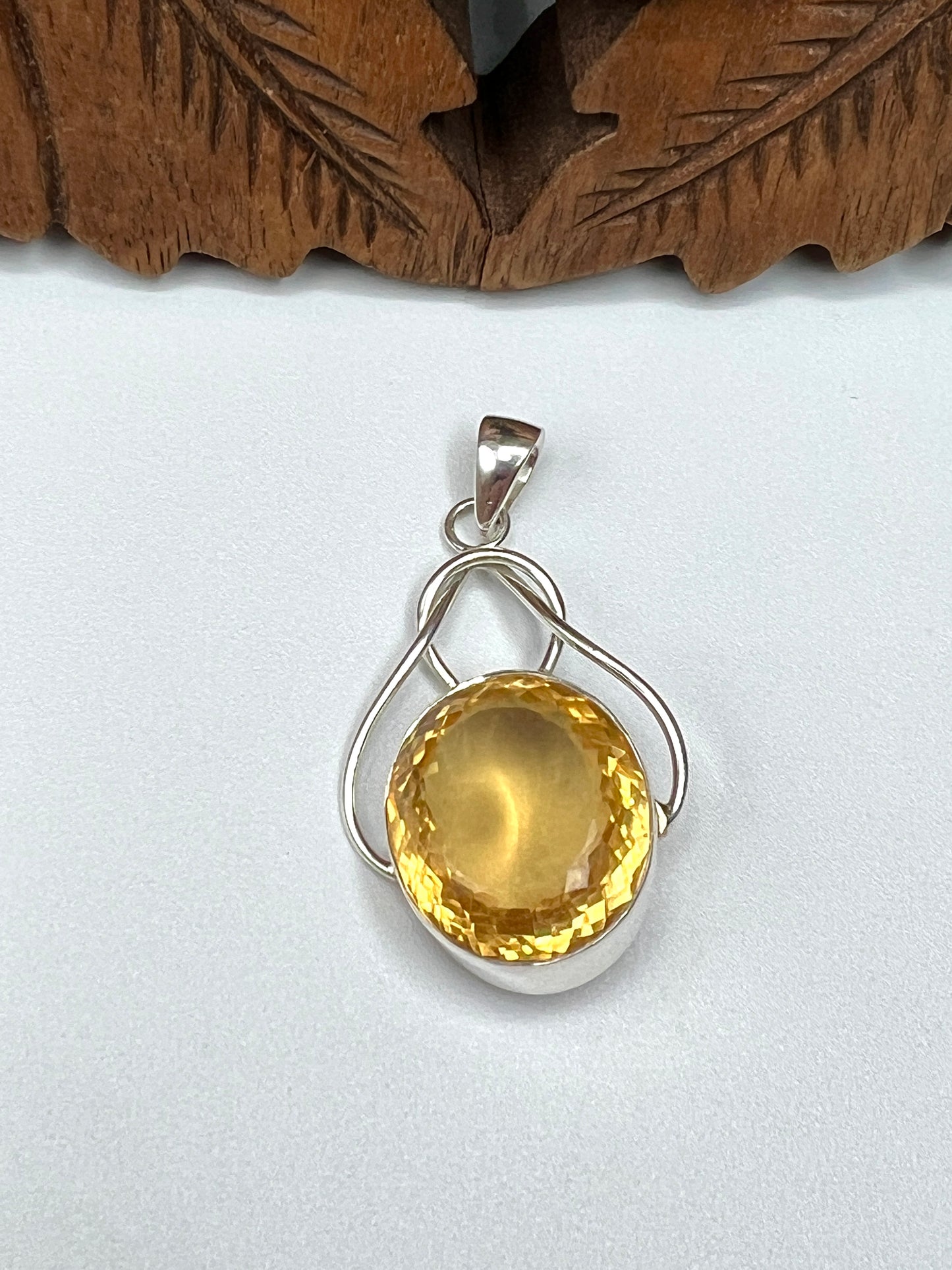 Natural Large Stone Citrine Pendants