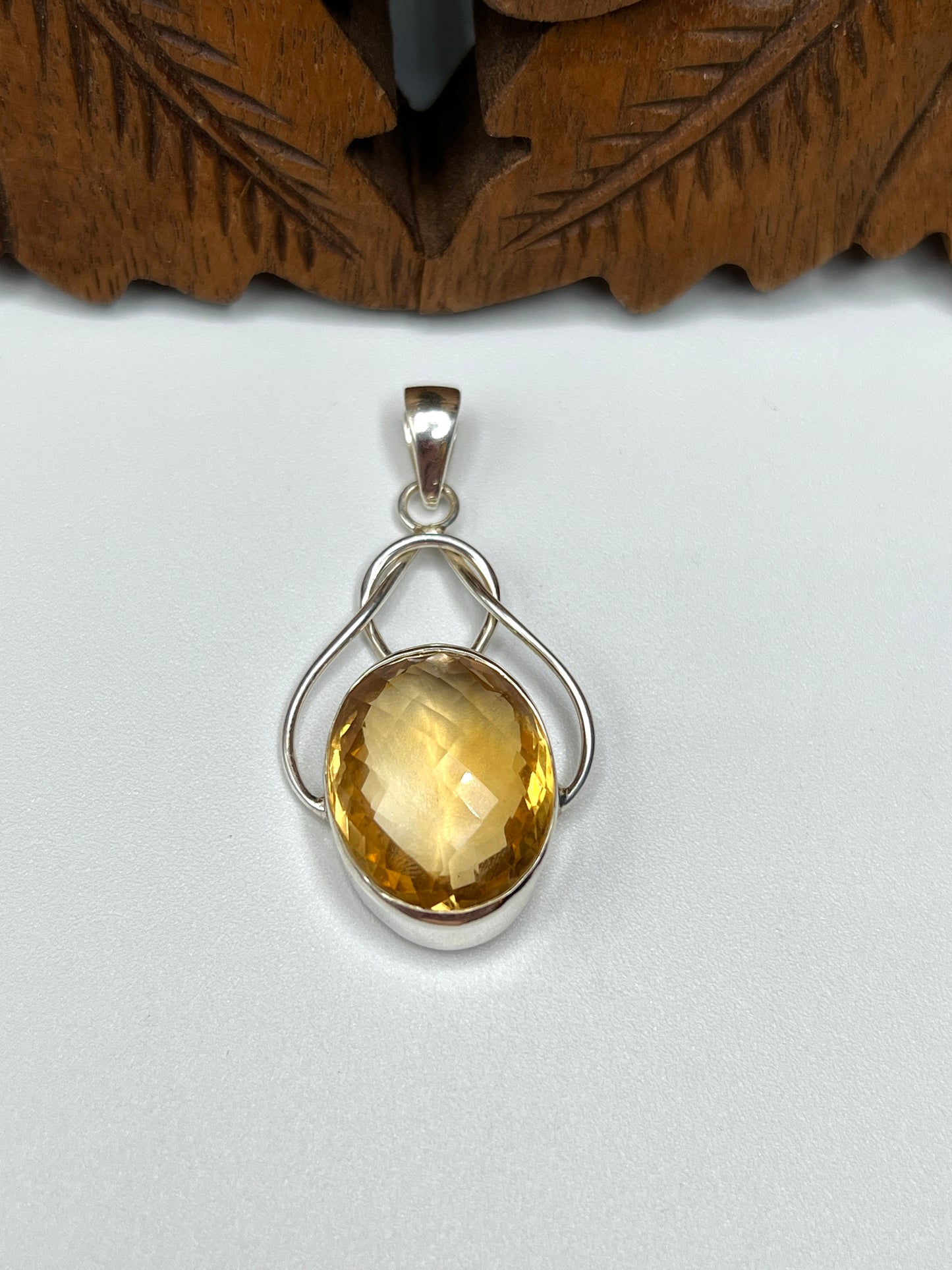 Natural Large Stone Citrine Pendants