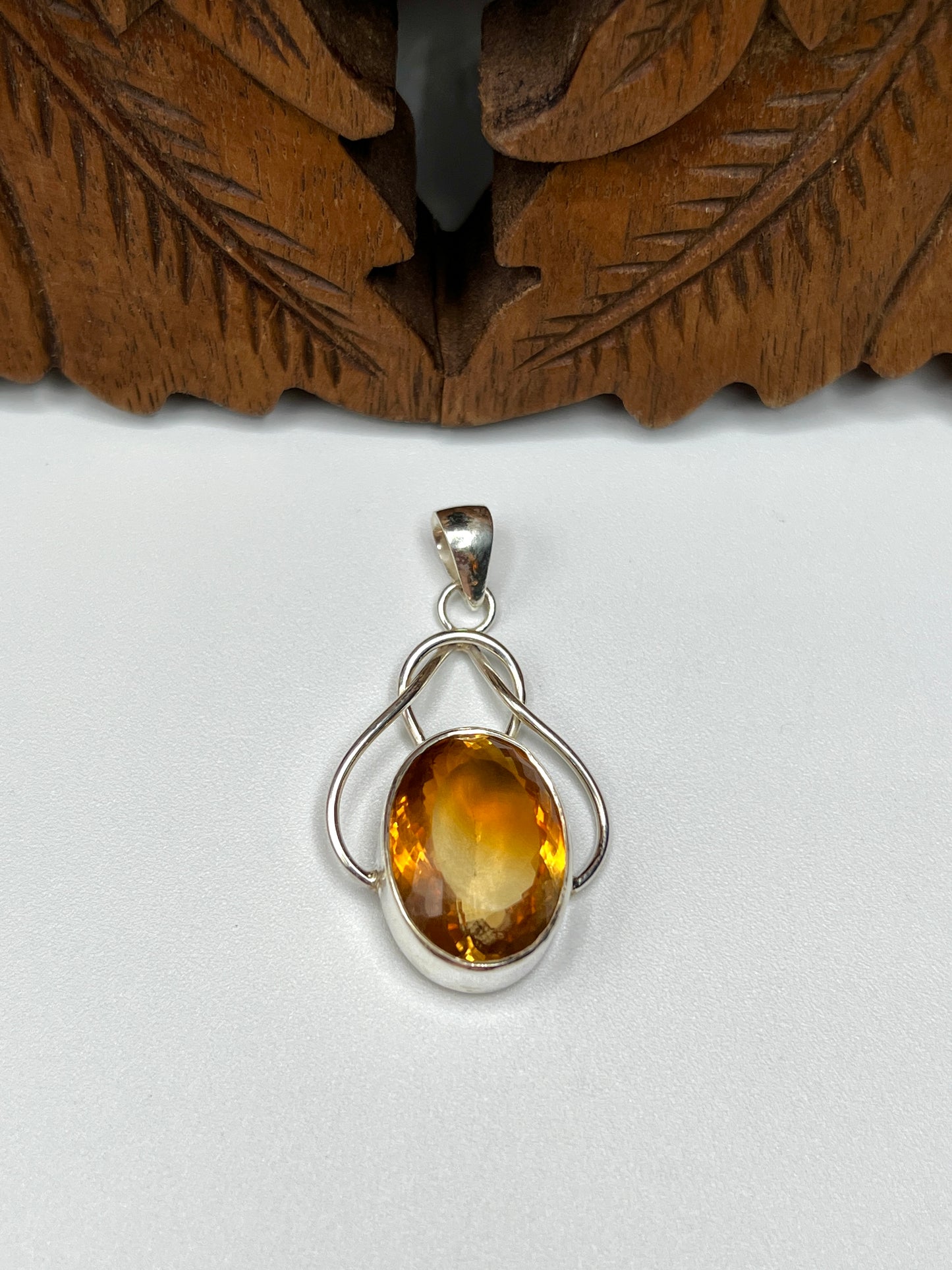 Natural Large Stone Citrine Pendants