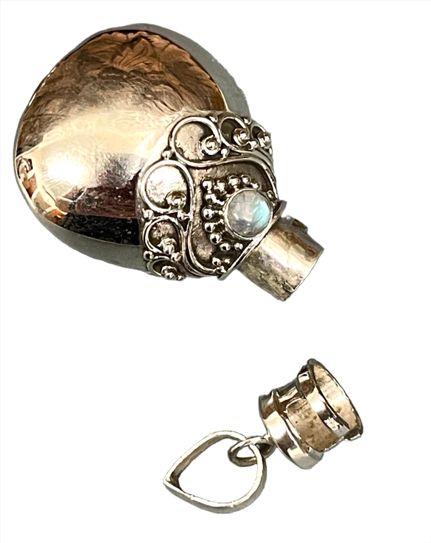 Balinese Ash Holder with Moonstone