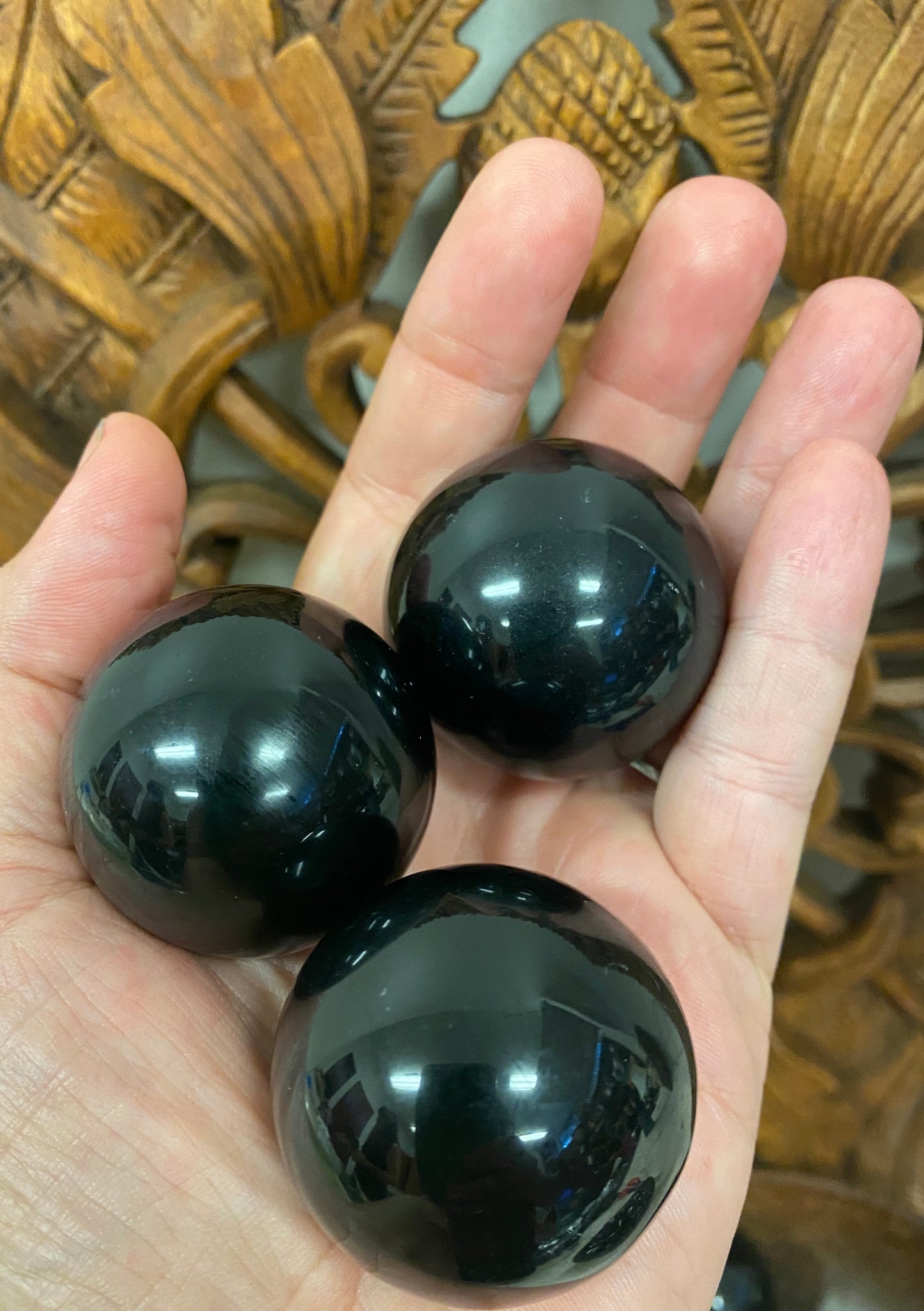 Black Obsidian Spheres
