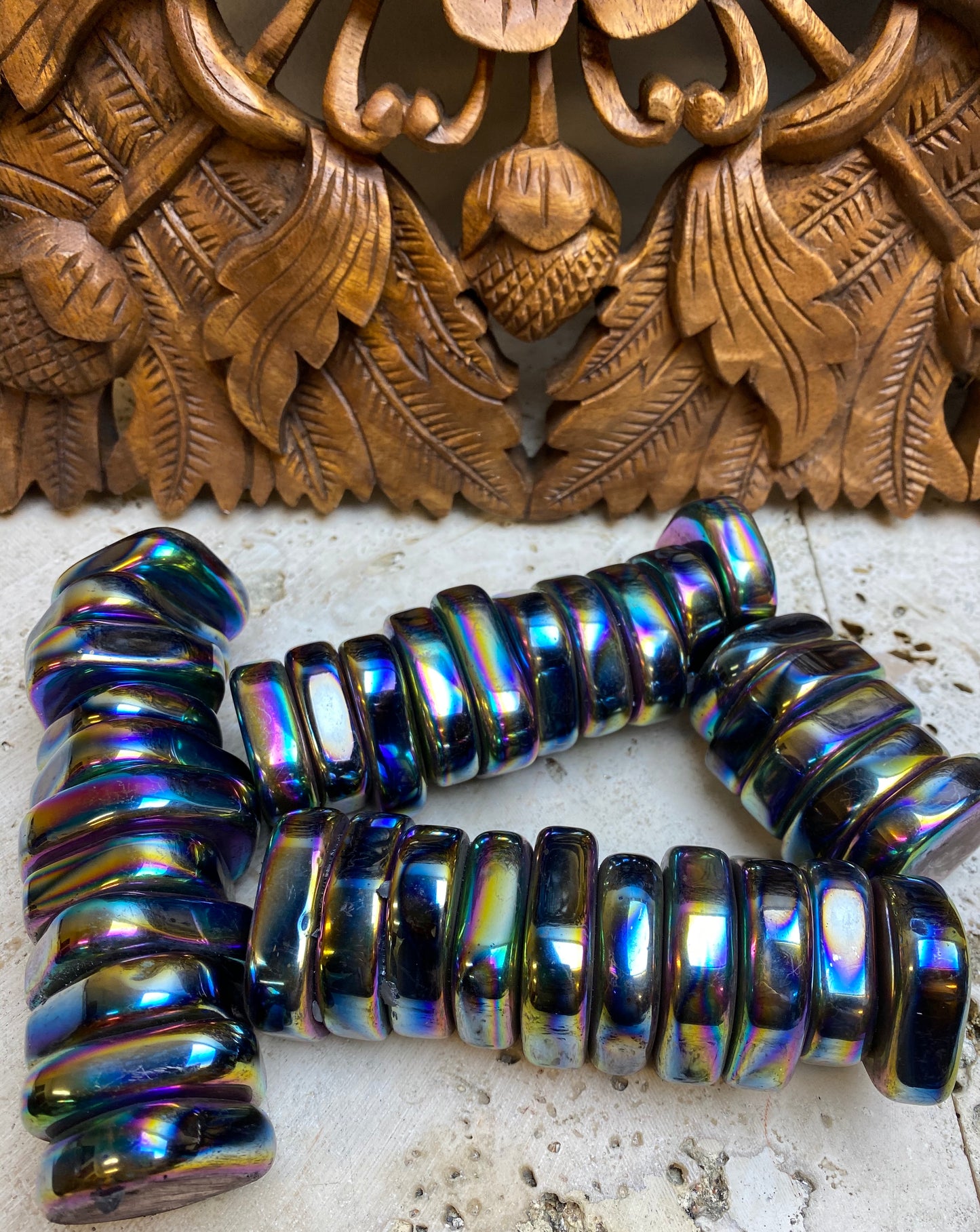 Rainbow Magnetic Hematite Large Coins
