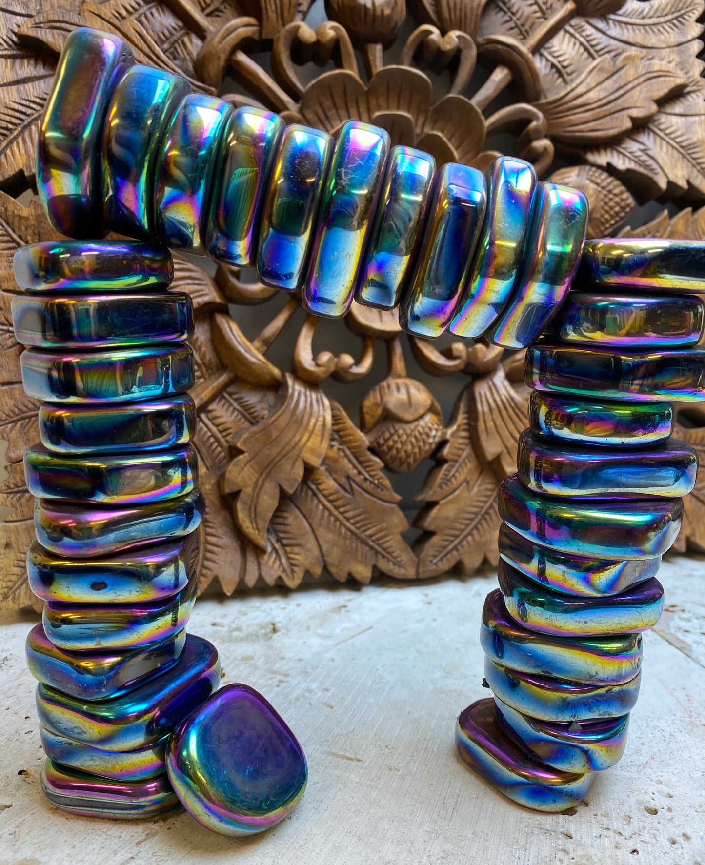 Rainbow Magnetic Hematite Large Coins