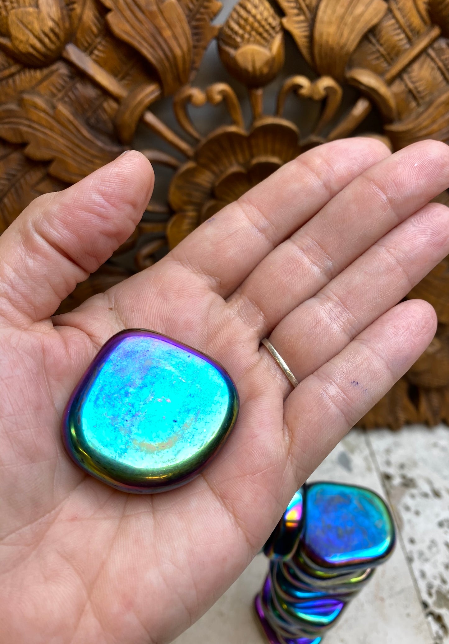 Rainbow Magnetic Hematite Large Coins