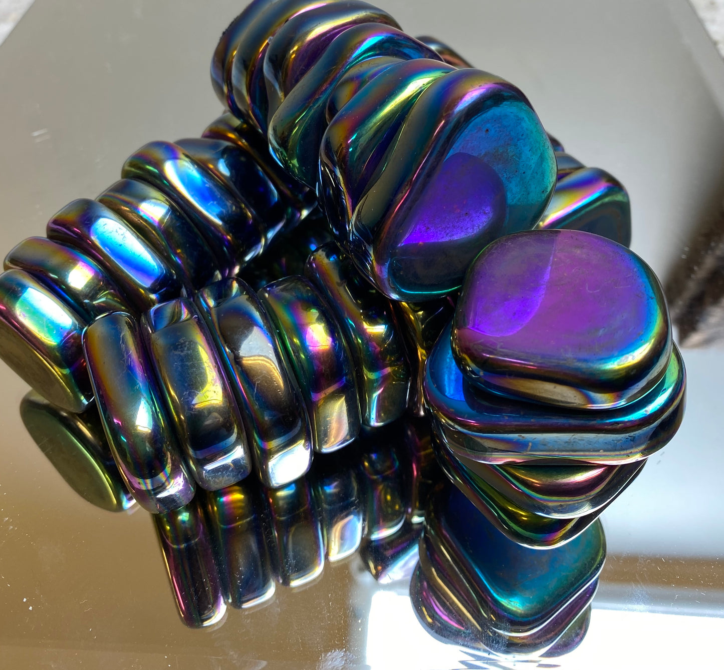 Rainbow Magnetic Hematite Large Coins
