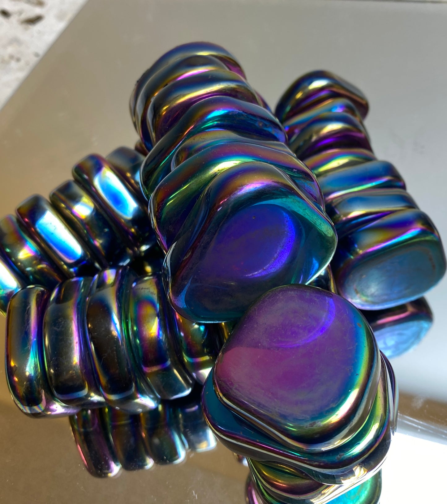 Rainbow Magnetic Hematite Large Coins