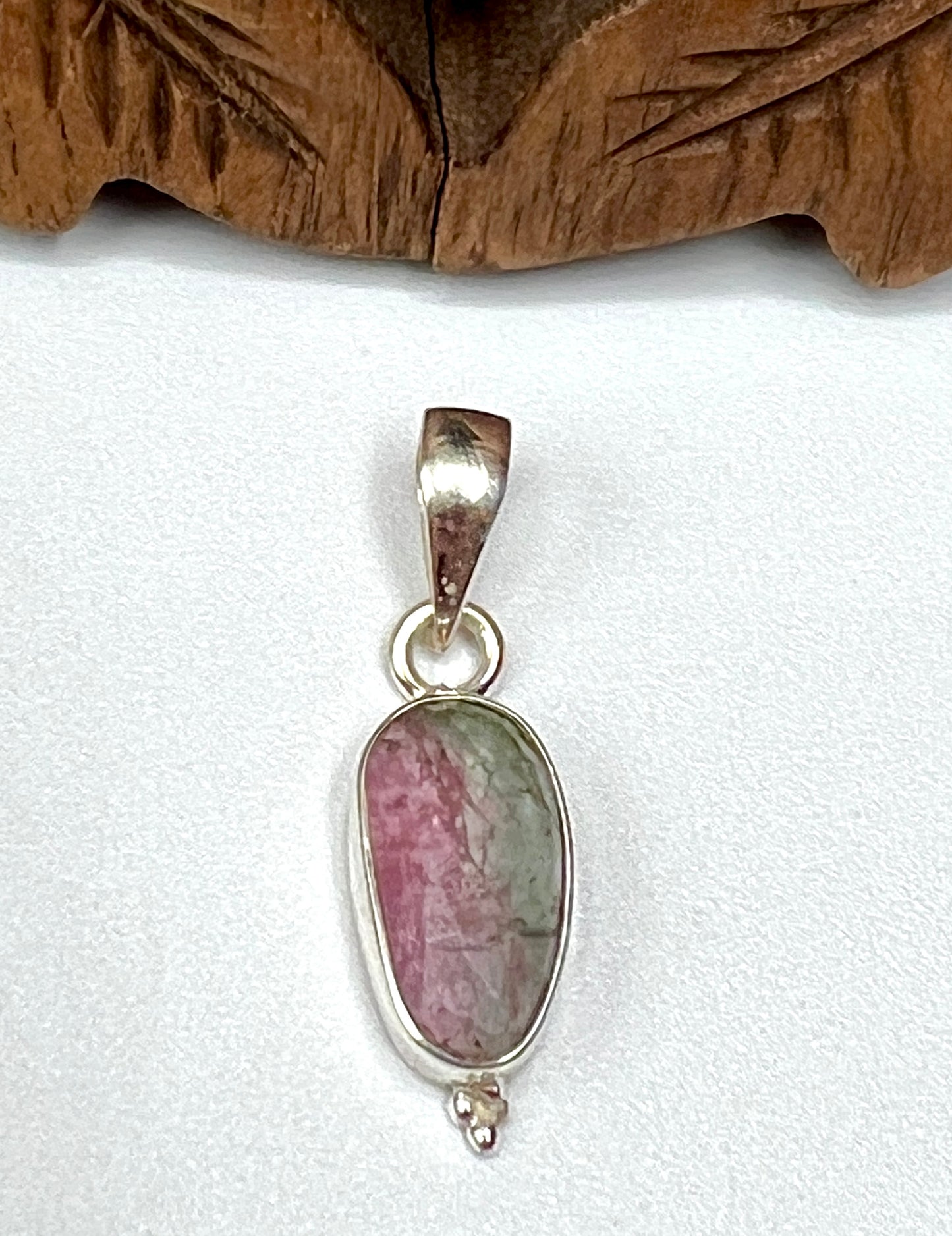 Pink & Green Tourmaline Pendants