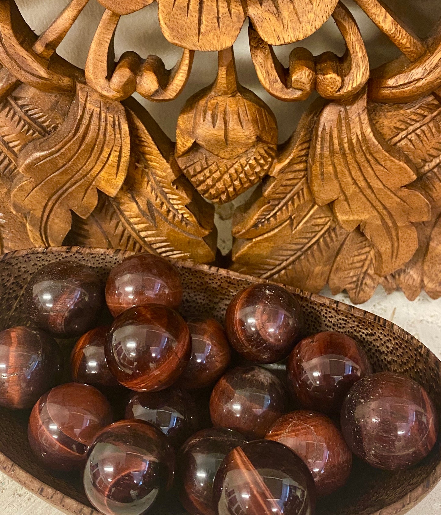 Red Tigers Eye Spheres