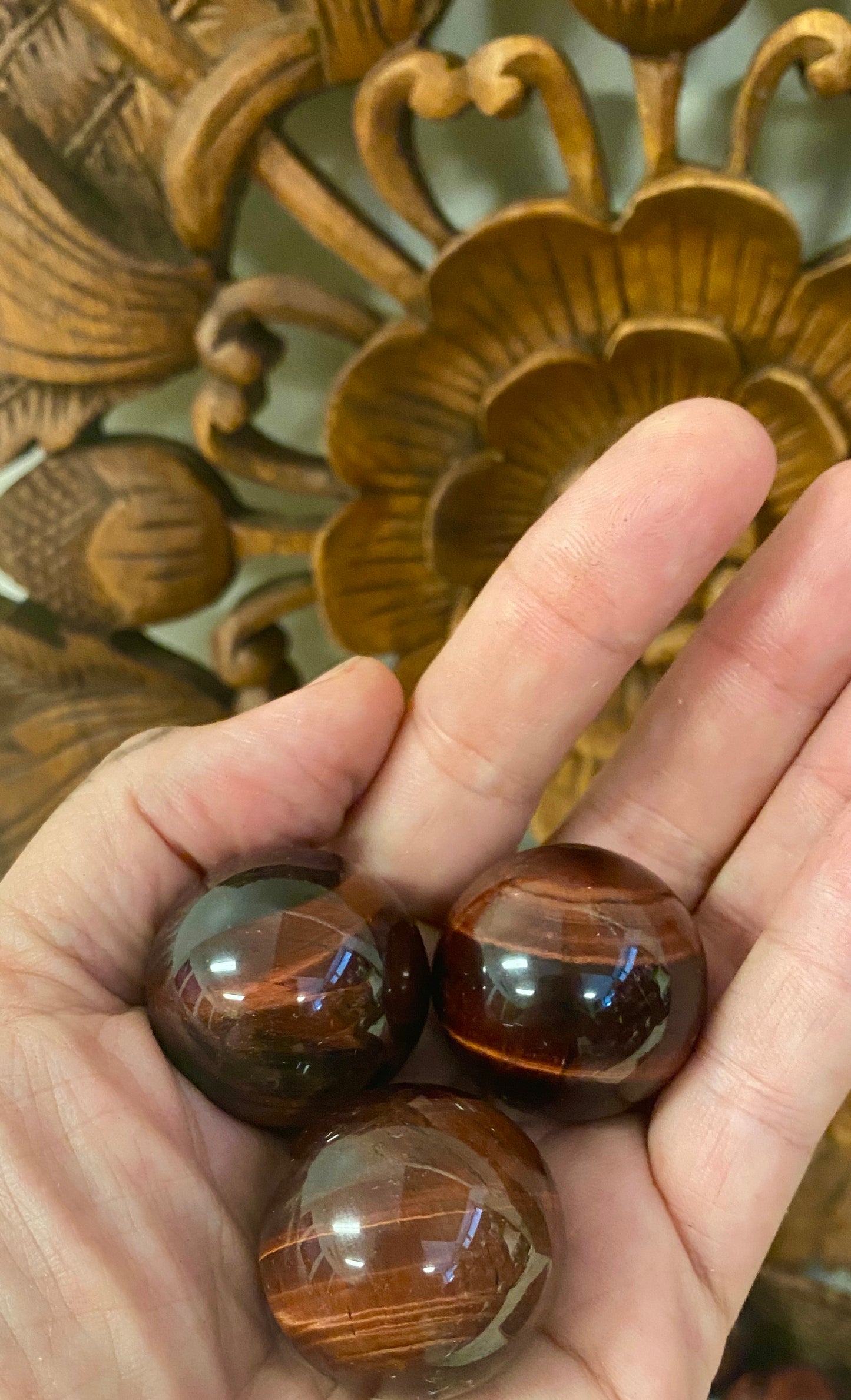 Red Tigers Eye Spheres
