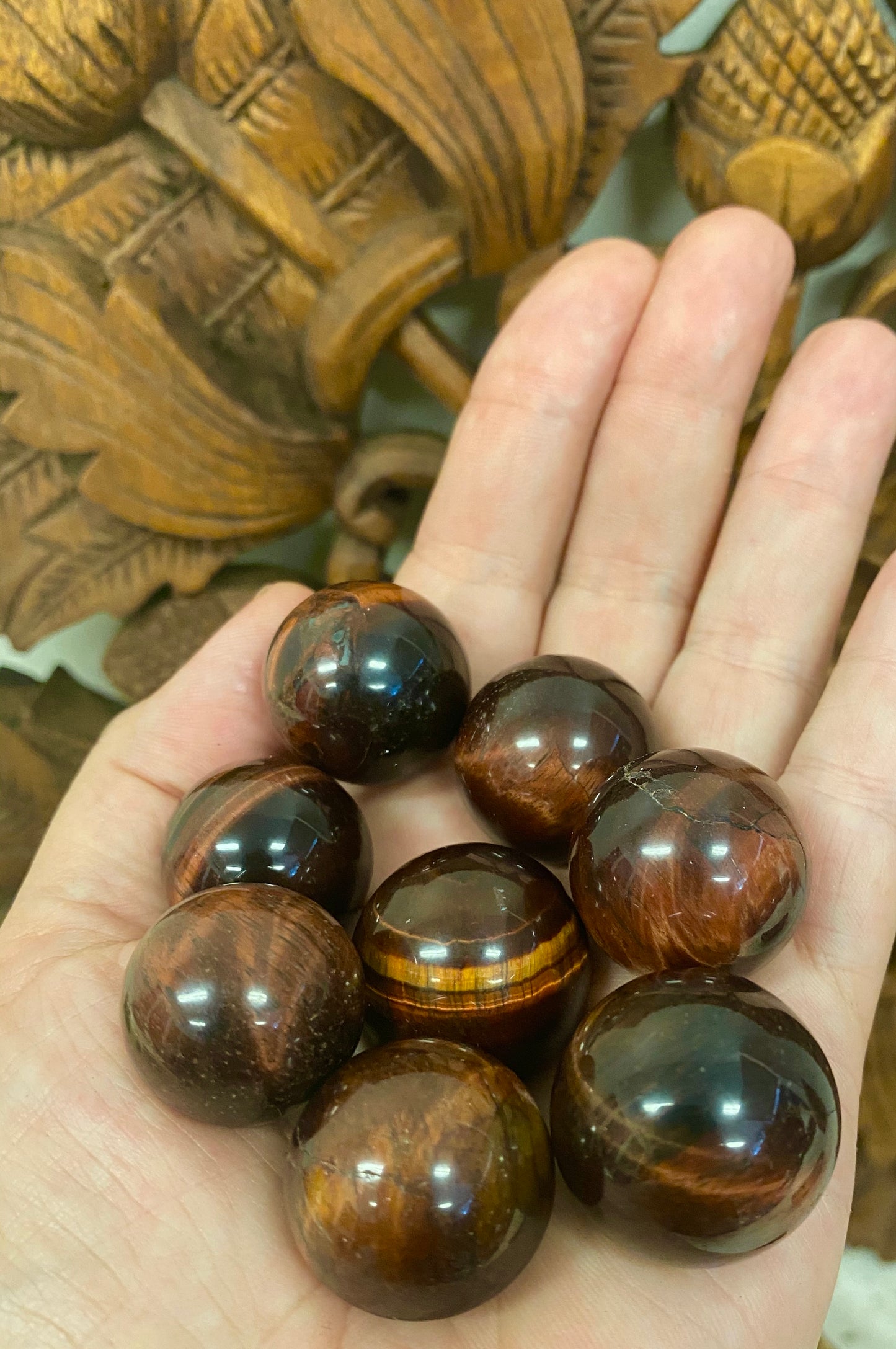 Red Tigers Eye Spheres
