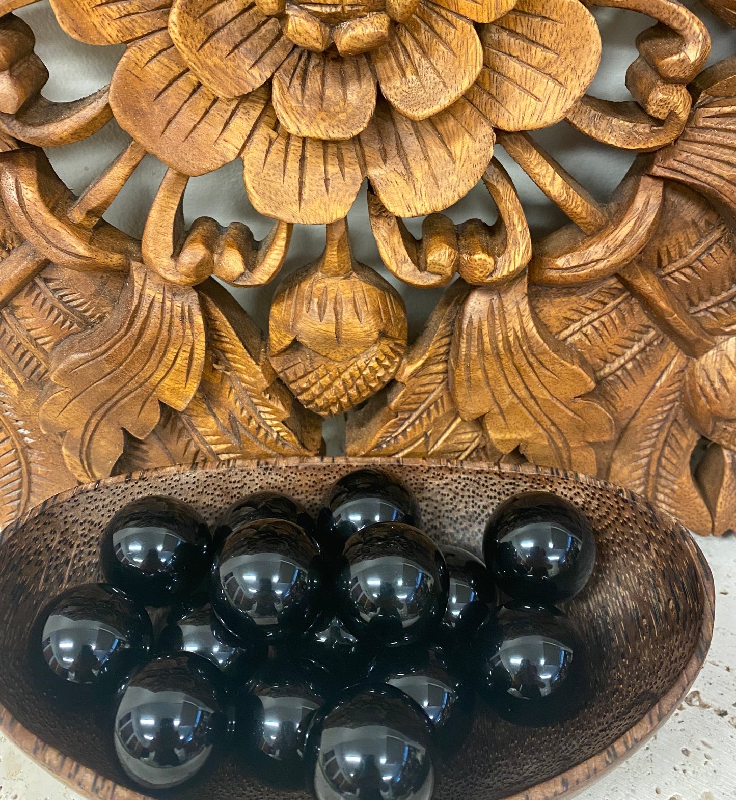 Black Obsidian Spheres