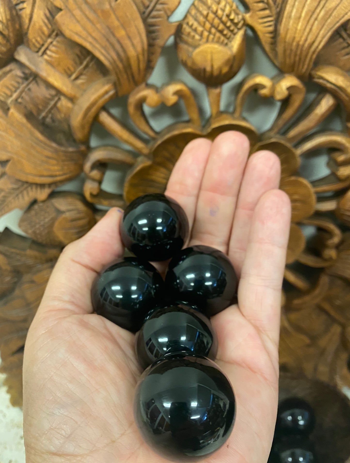 Black Obsidian Spheres