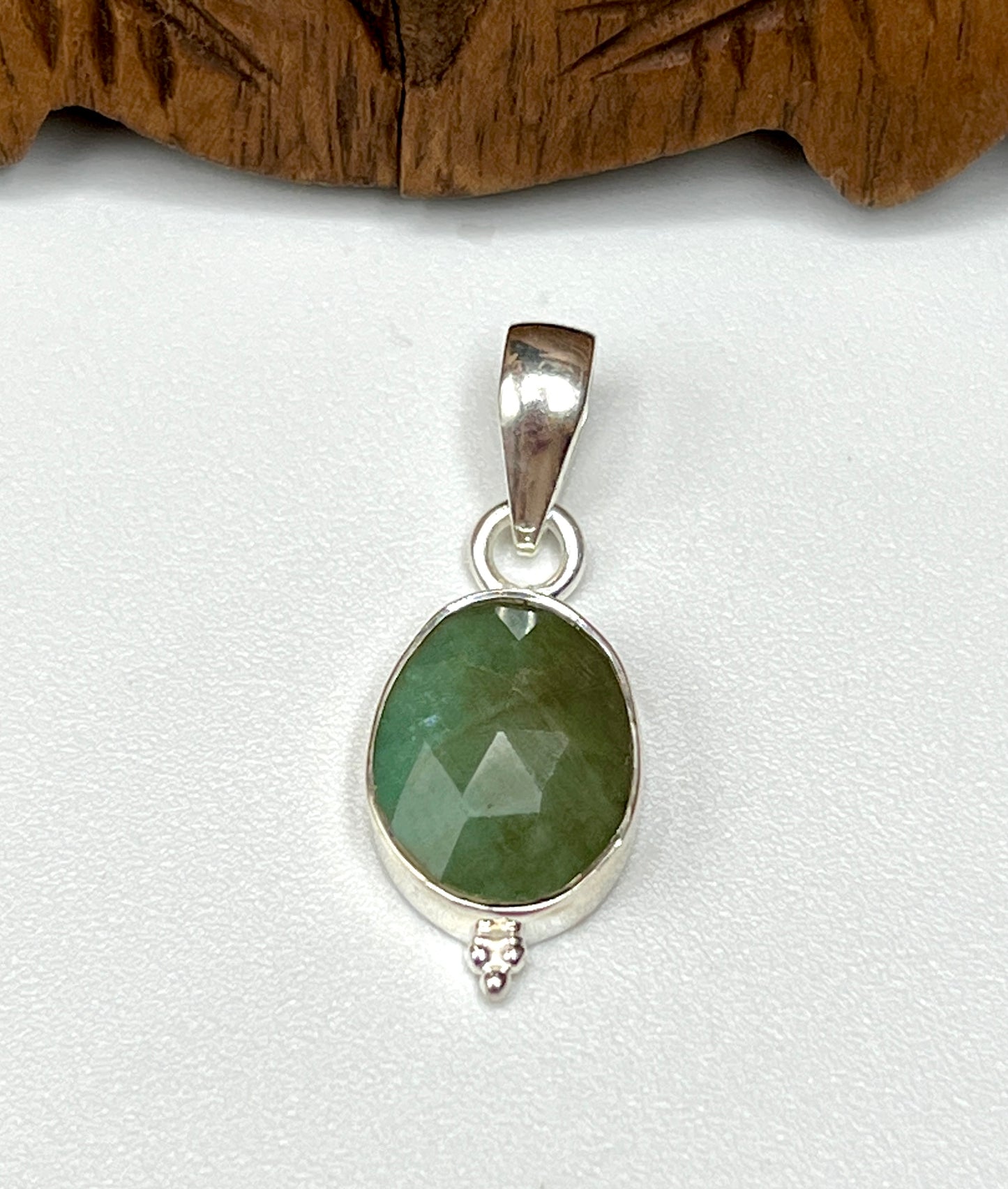 Faceted Emerald Pendants