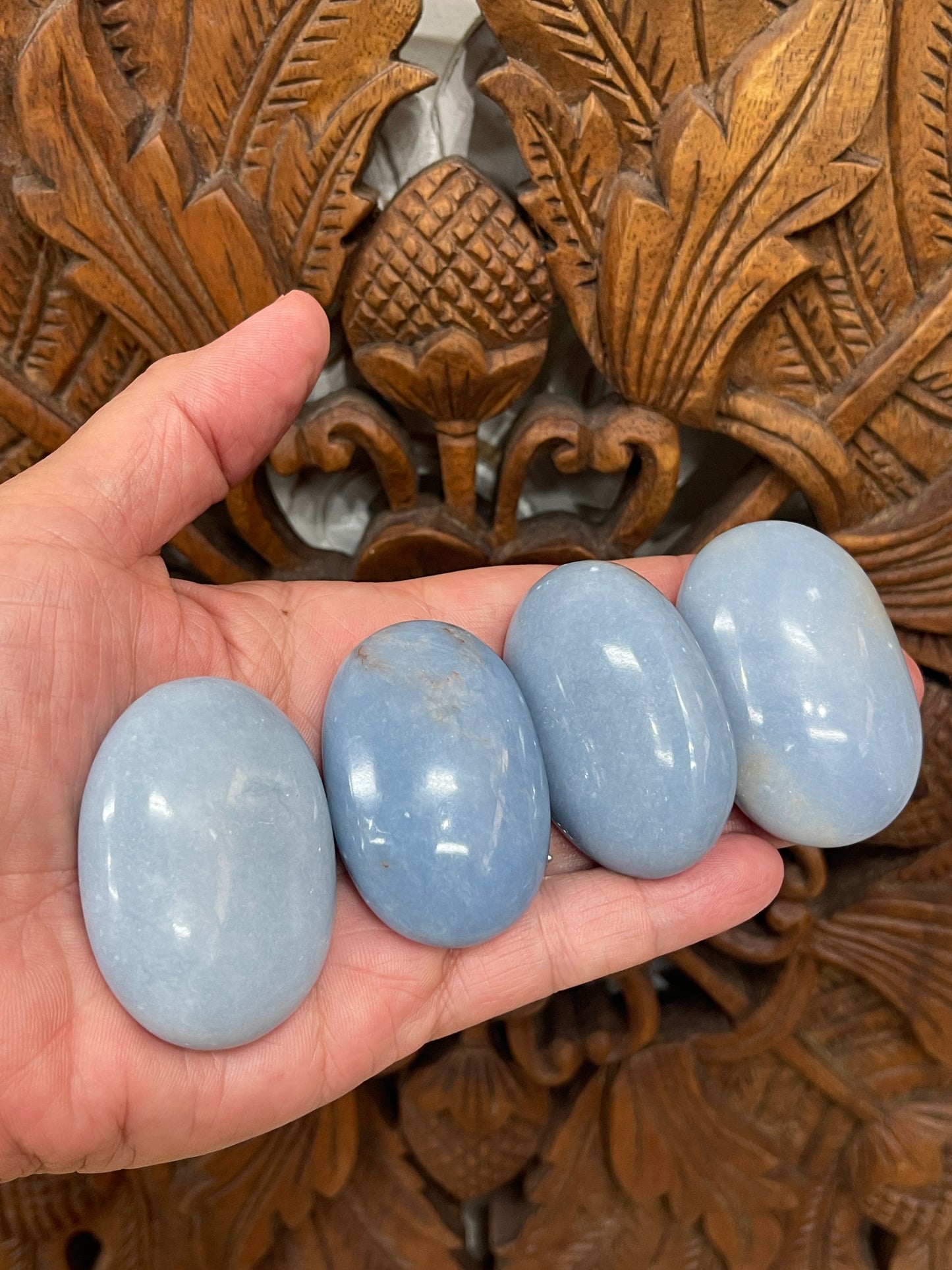 Angelite Palm Stones