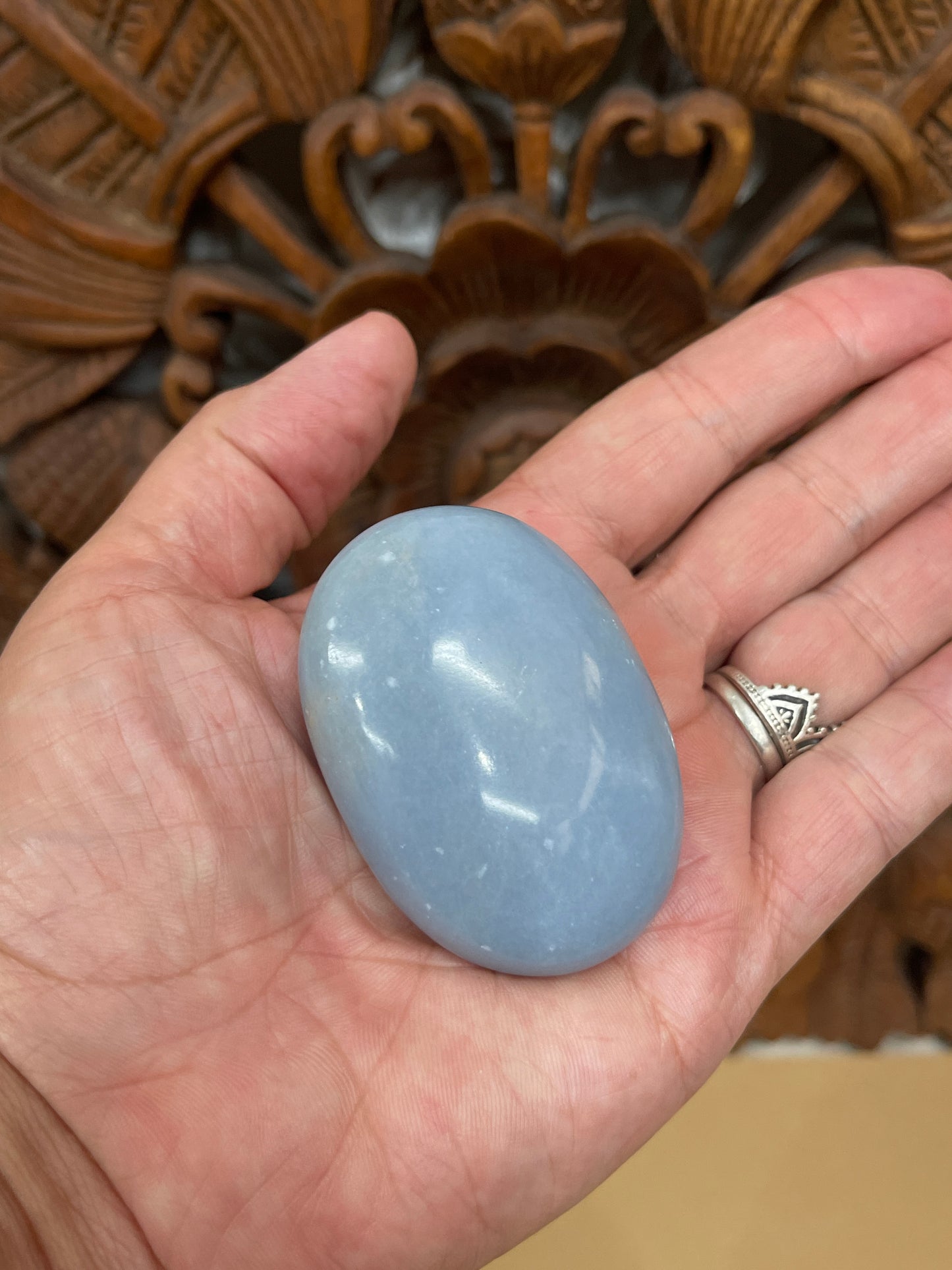 Angelite Palm Stones