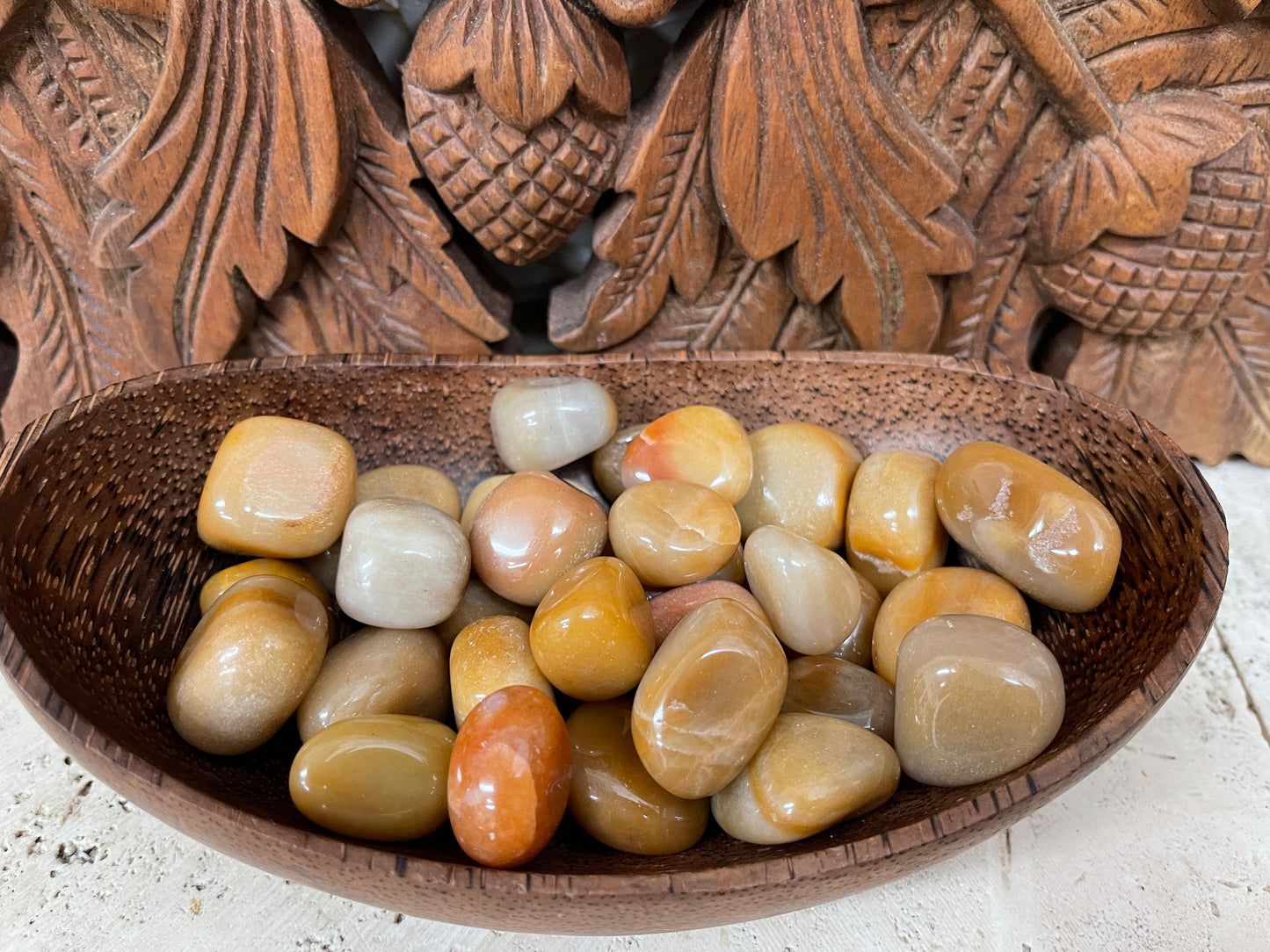 Golden Moonstone Tumbles