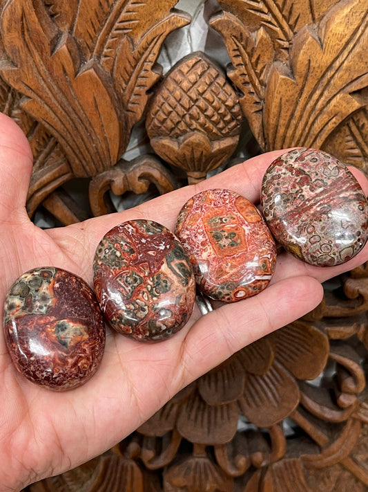 Leopard Skin Jasper Palm Stones