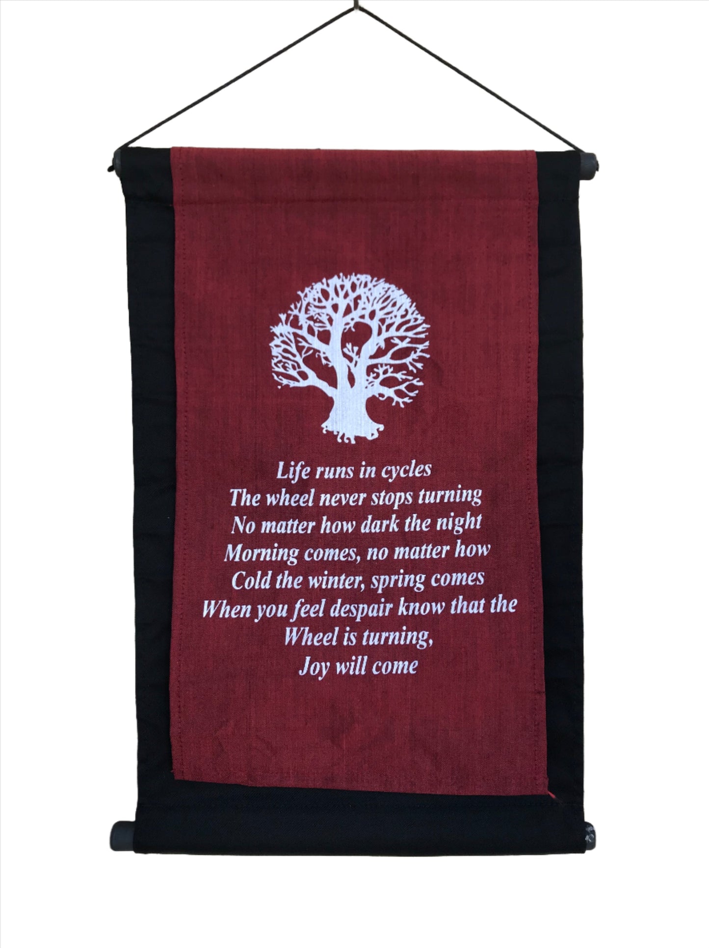 Hand Woven Ikat Life Runs In Cycles Banner