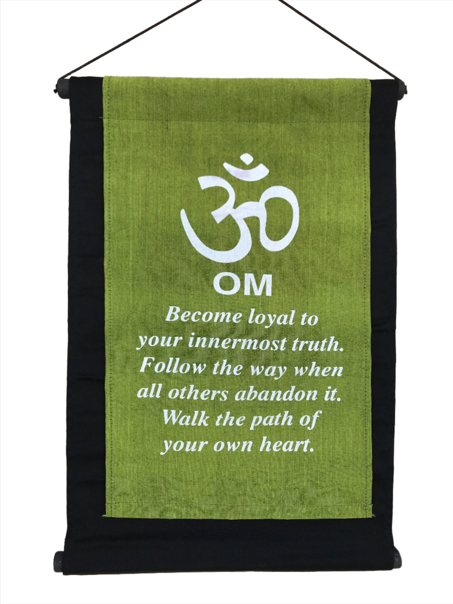 Hand Woven Ikat Om Blessing Manifestation Banner