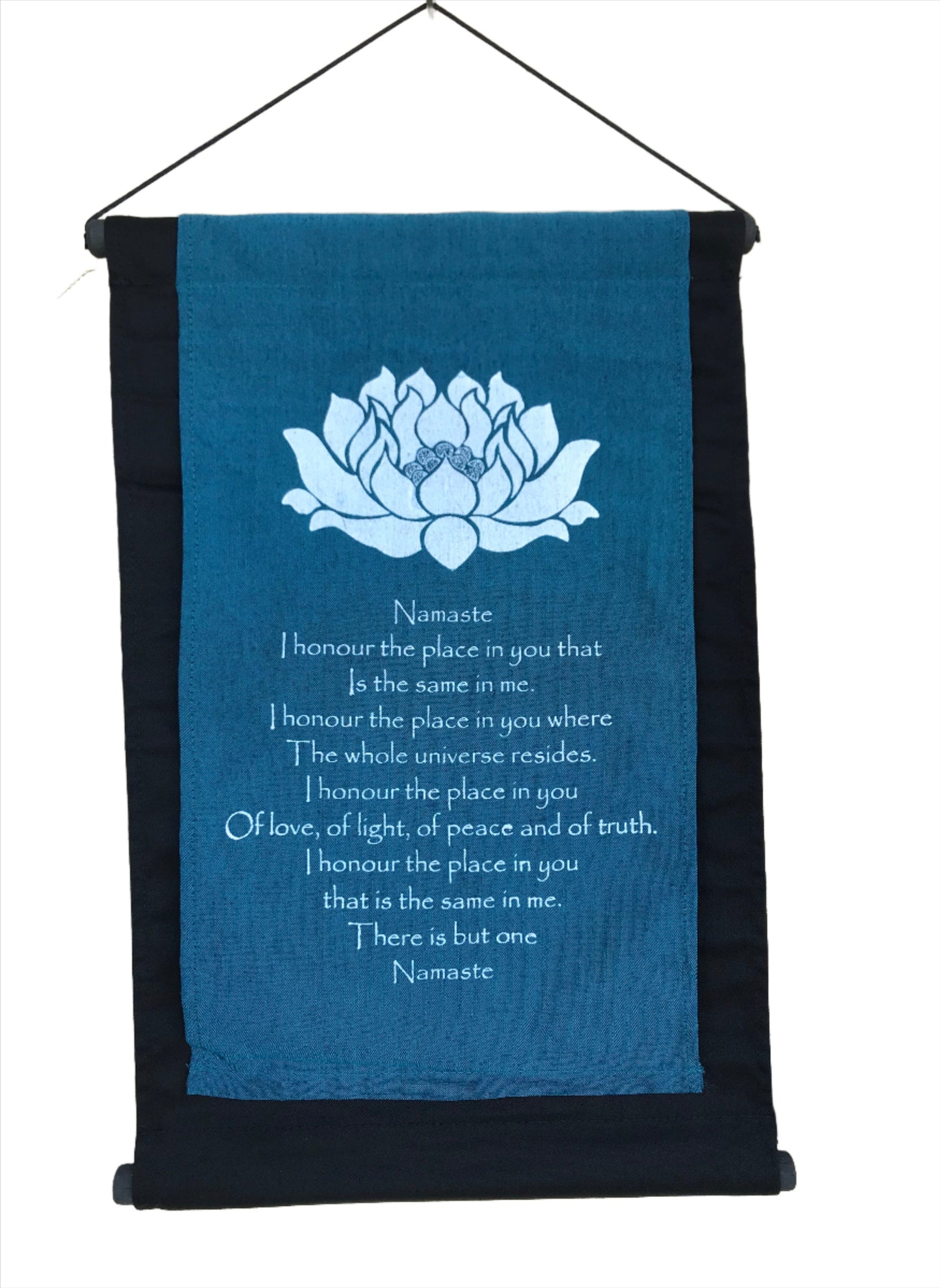 Hand Woven Ikat Namaste Blessing Manifestation Banner - Two Sizes Available