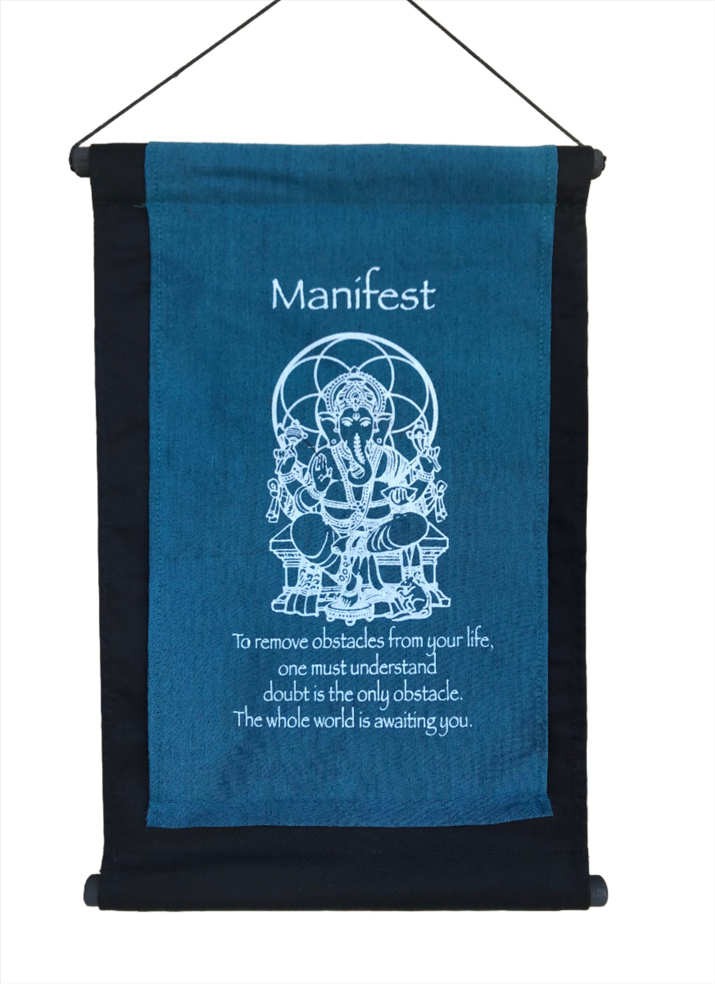 Hand Woven Ikat Ganesh Blessing Manifestation Banners - Available in 2 Sizes