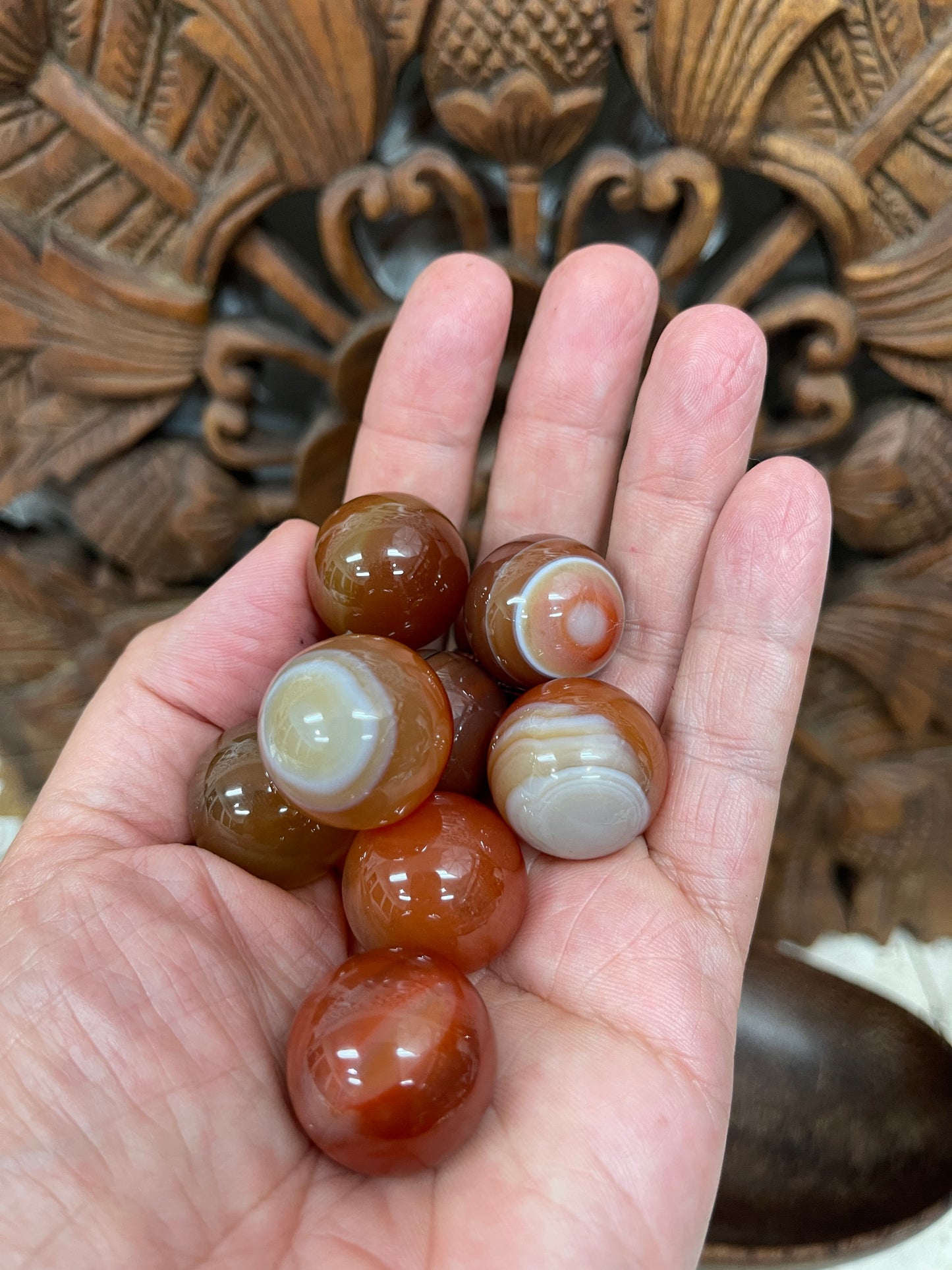 Banded Carnelian Spheres