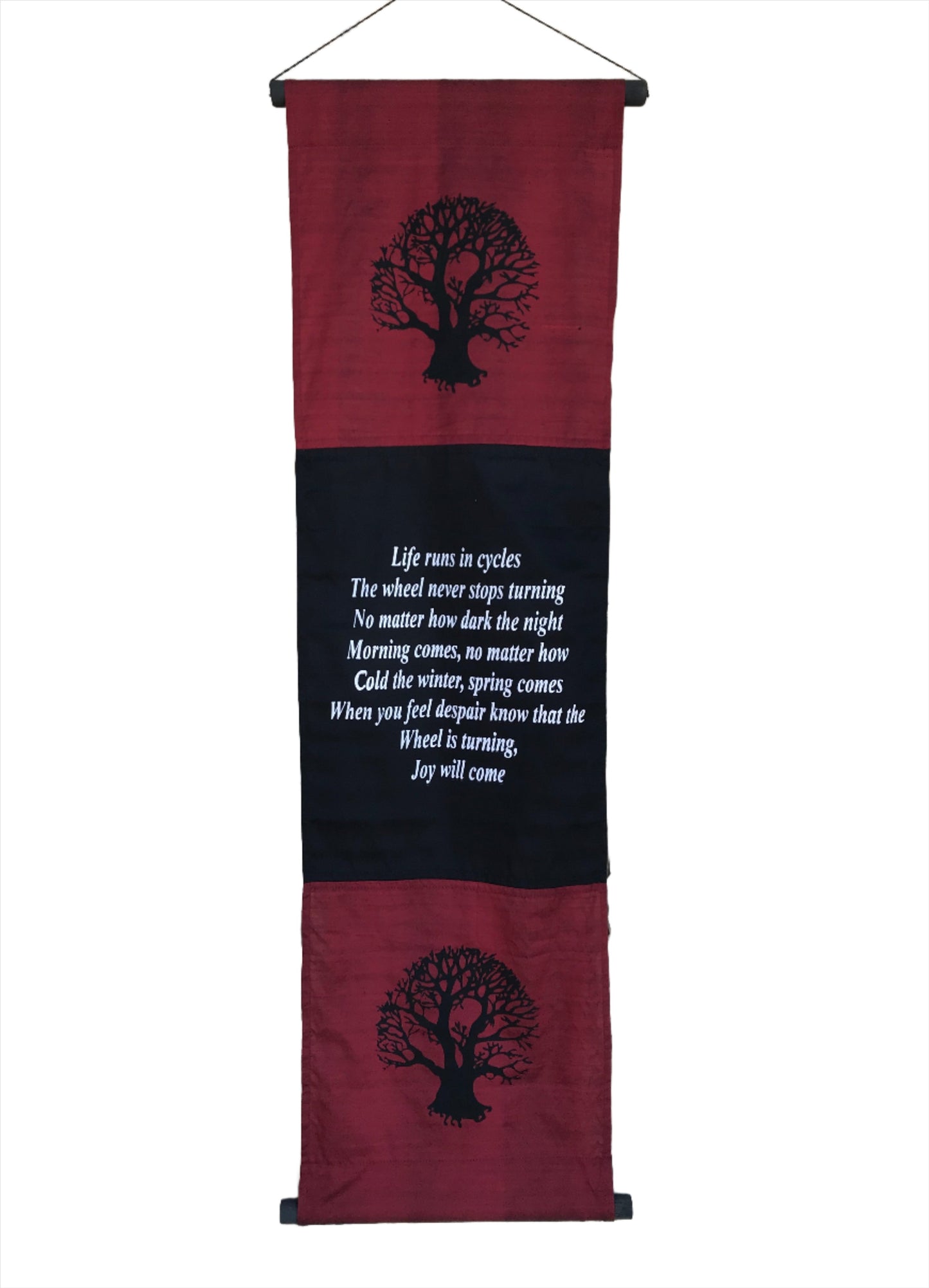 Hand Woven Ikat Life Runs In Cycles Banner