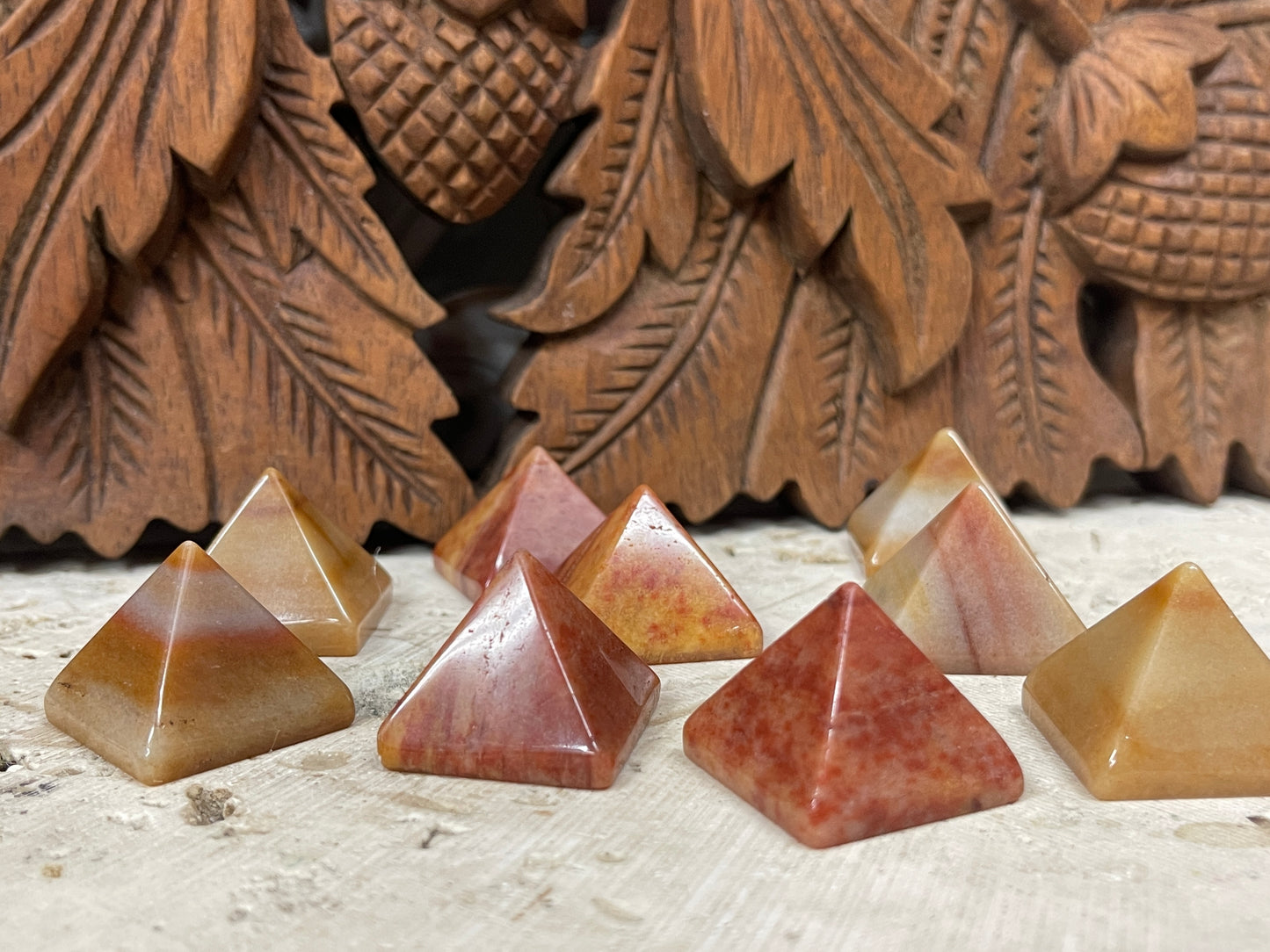 Golden Moonstone Pyramids