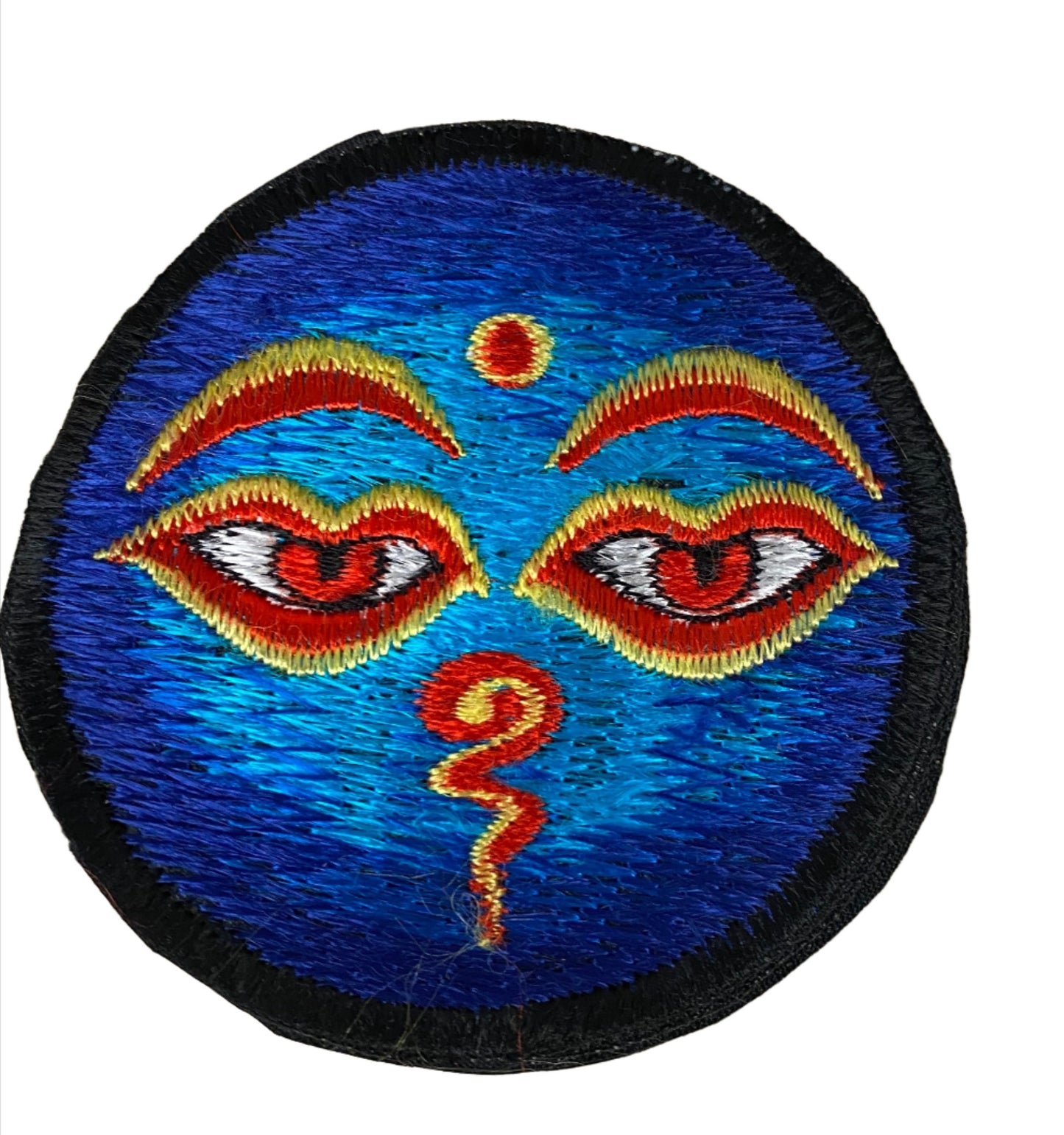 Handmade Embroidered Eyes of Buddha Mandala Patches