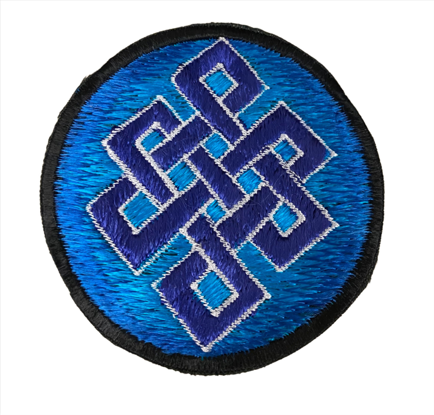 Handmade Embroidered Buddhist Endless Knot Rainbow Patches