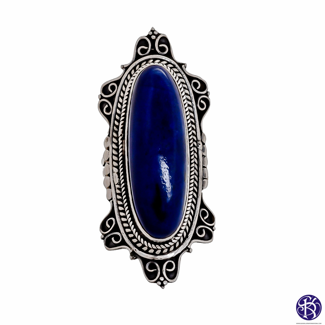 Sterling Silver Large Stone Ring