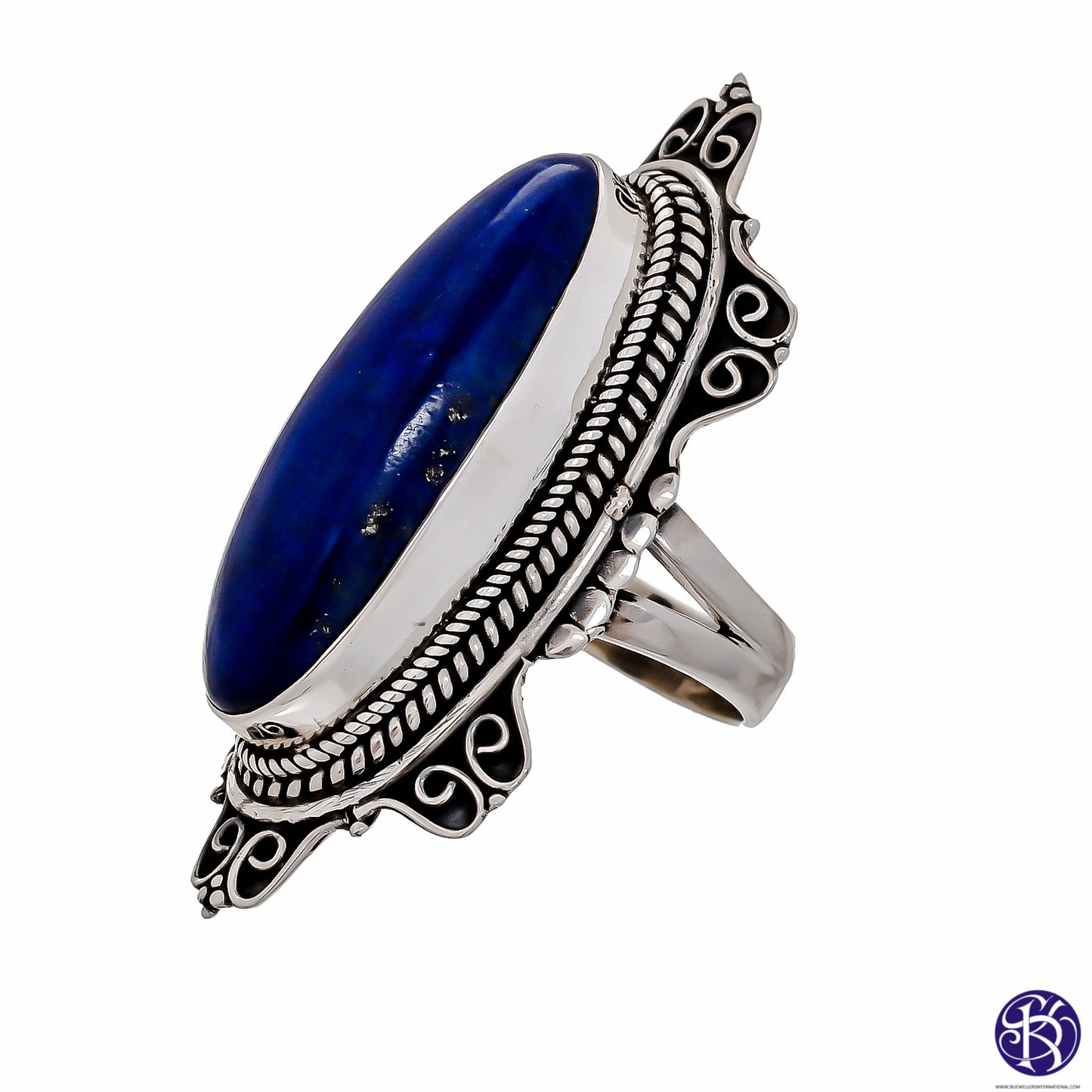 Sterling Silver Large Stone Ring