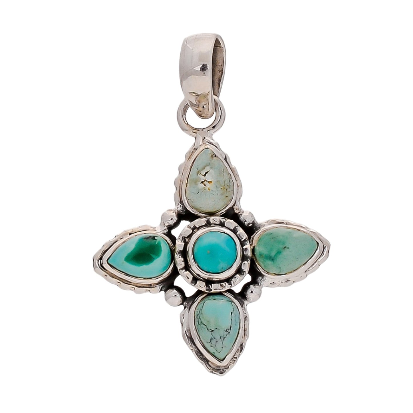 Sterling Five Stone Star Pendant - Available in 3 Stones
