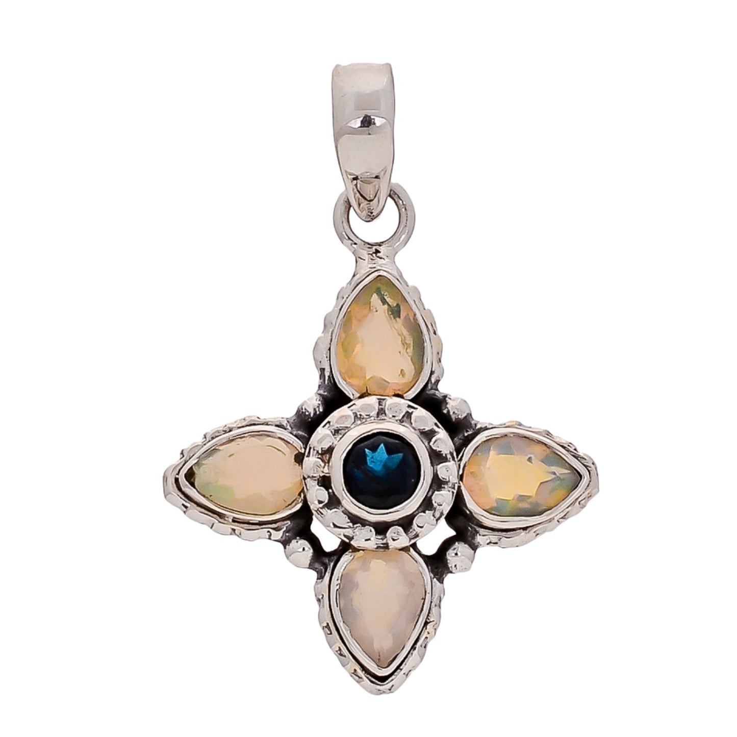 Sterling Five Stone Star Pendant - Available in 3 Stones