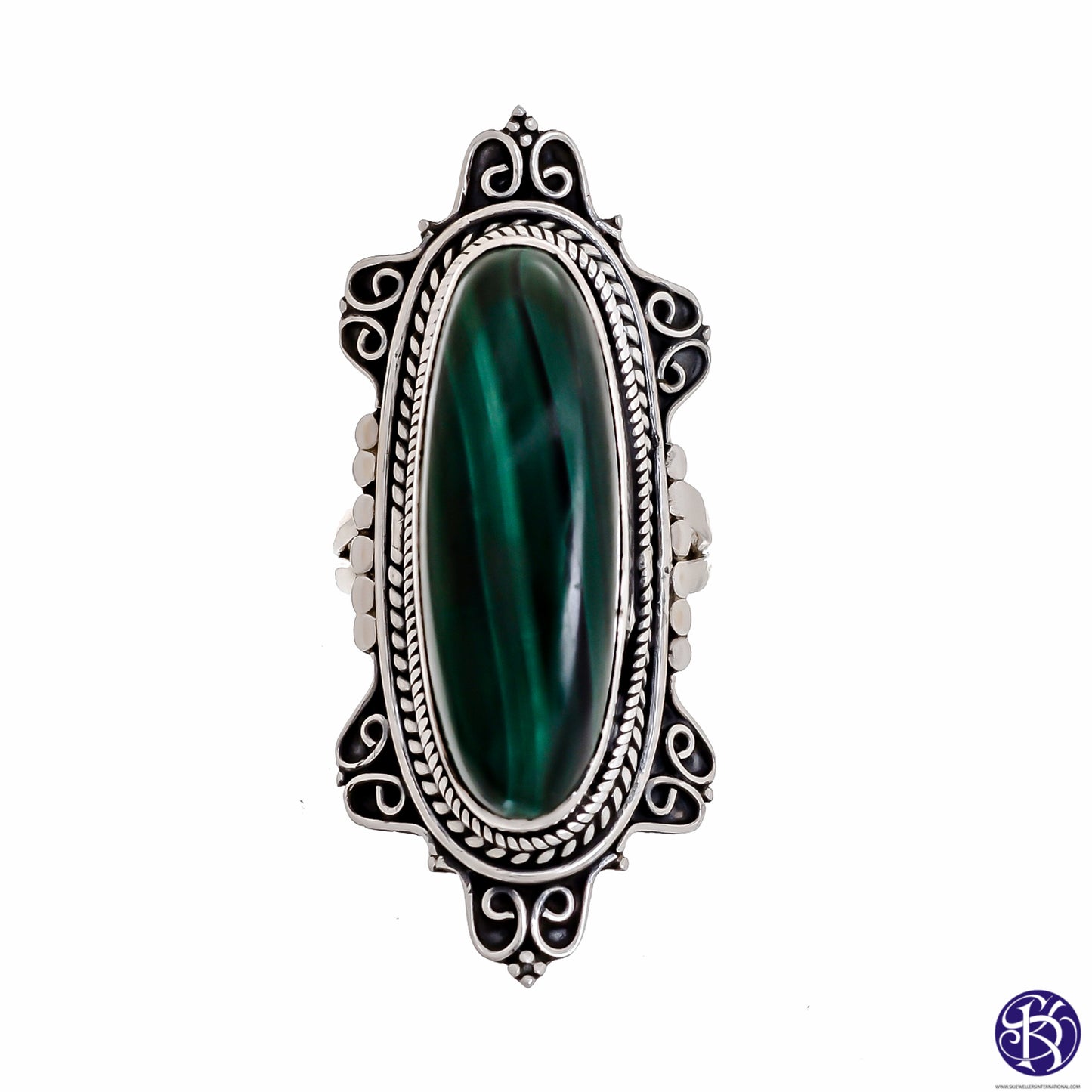 Sterling Silver Large Stone Ring