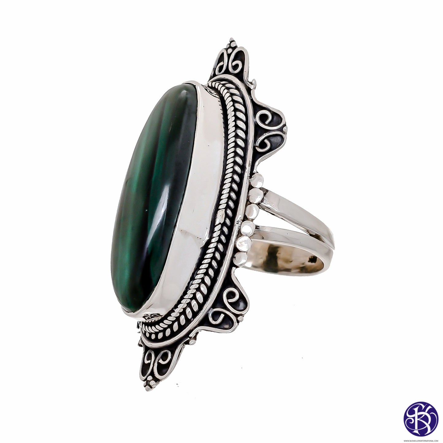 Sterling Silver Large Stone Ring
