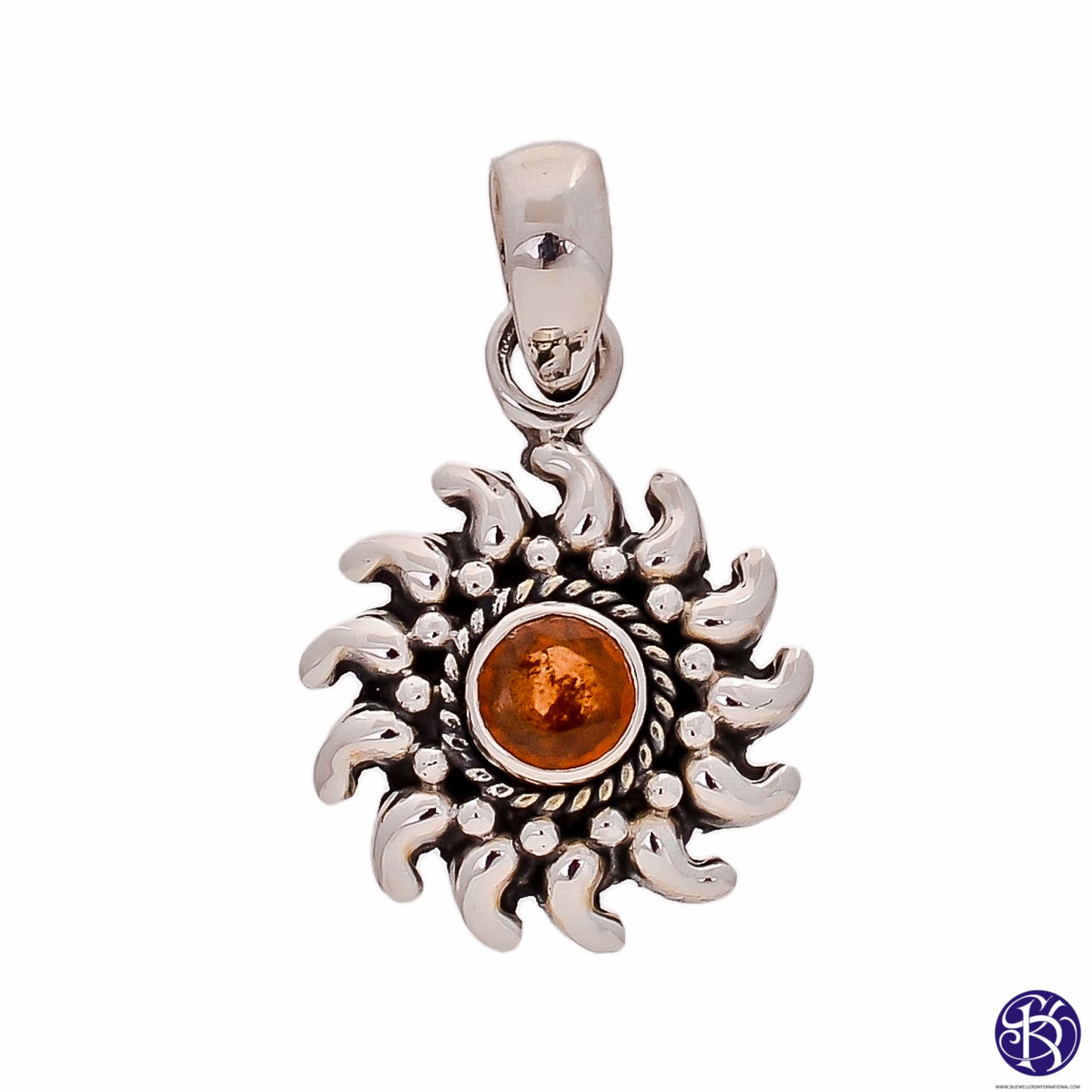 Sterling Silver Sun Pendant