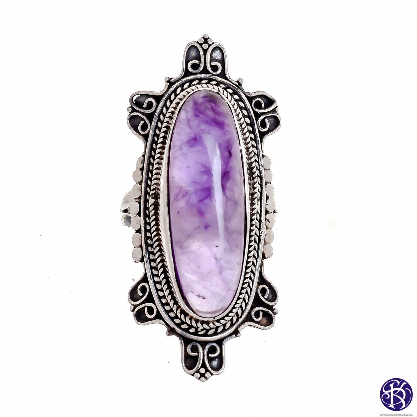 Sterling Silver Large Stone Ring