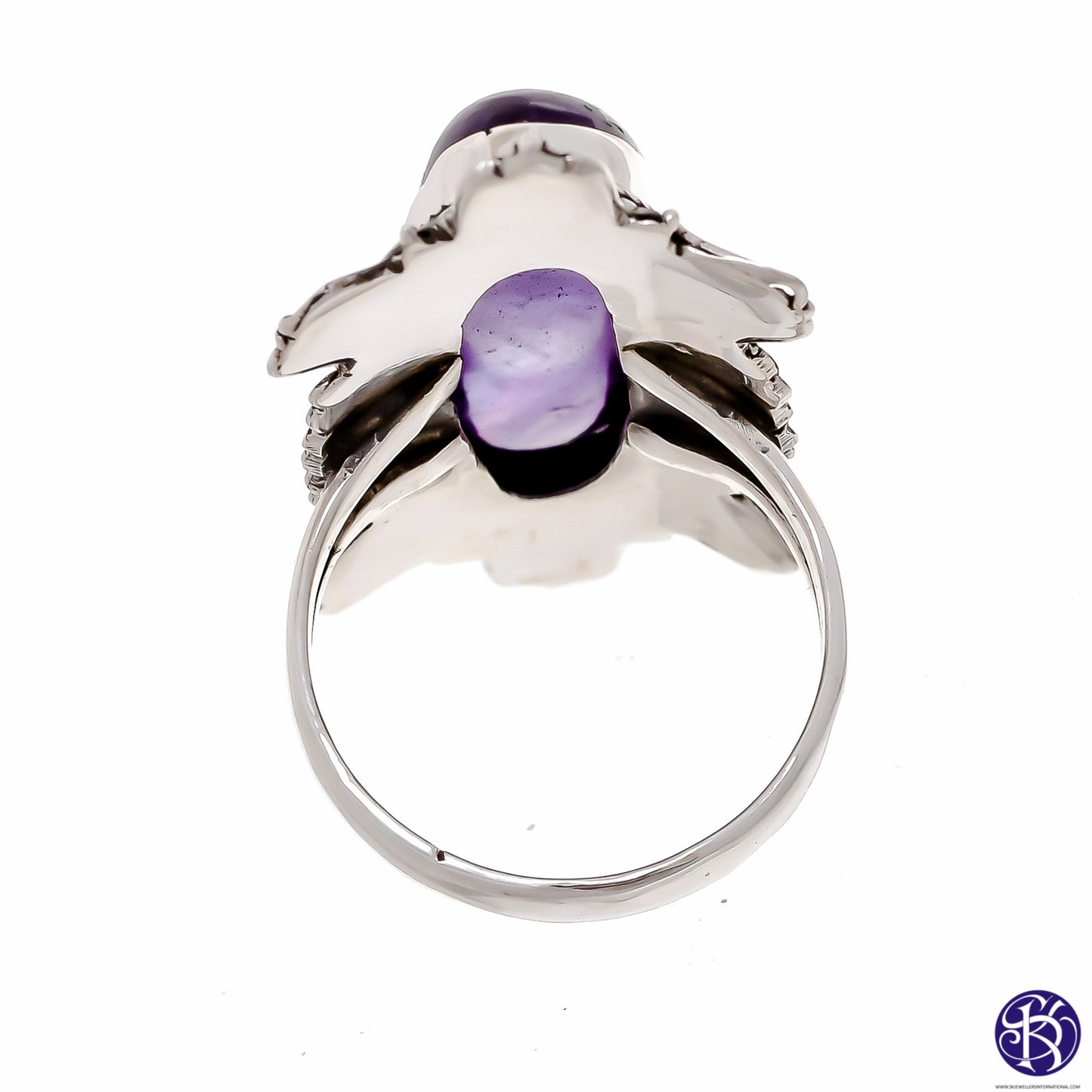 Sterling Silver Large Stone Ring