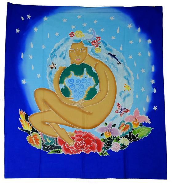 Goddess Gaia Hand Batiked Wall Hangings